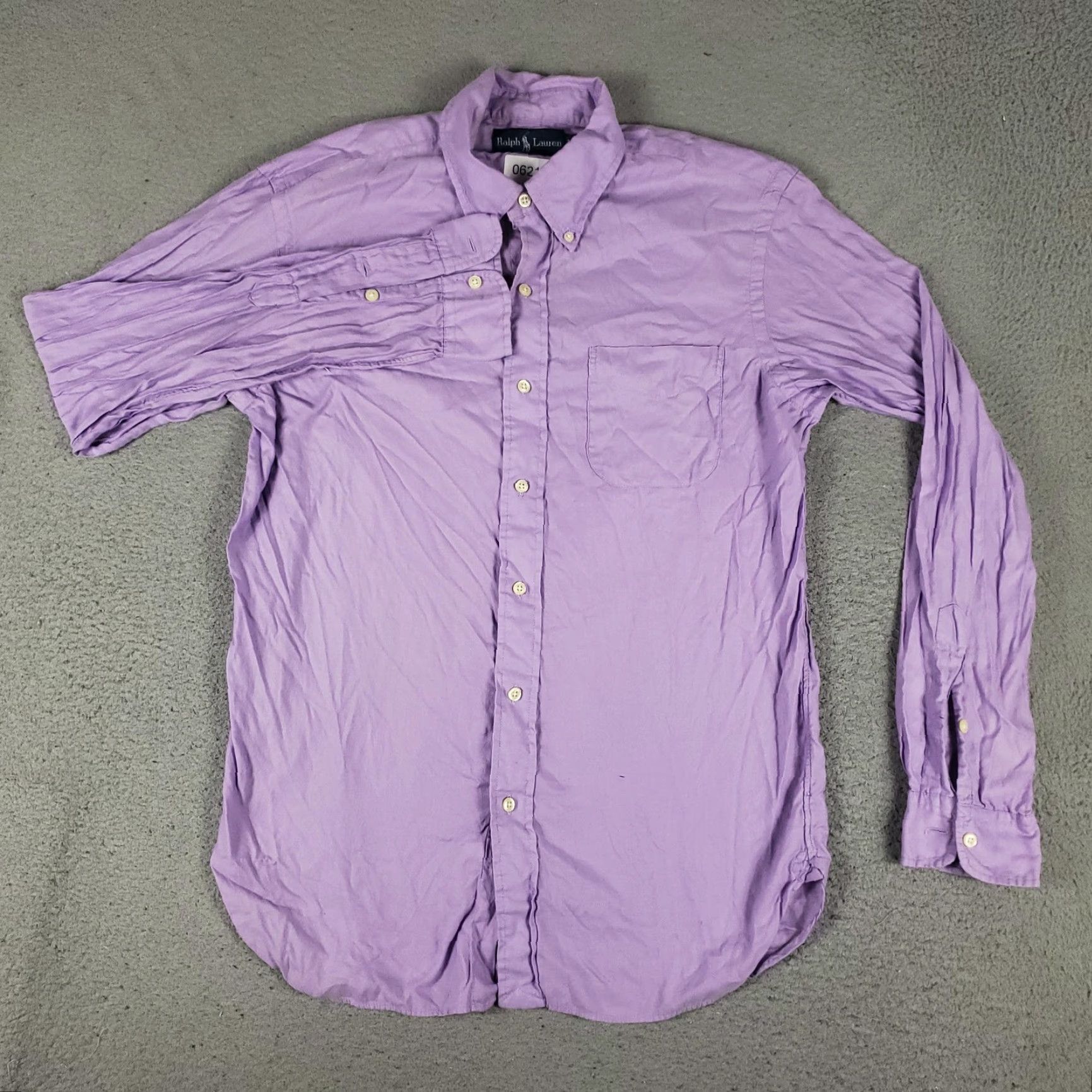 Ralph Lauren Ralph Lauren Shirt Mens Medium Purple Button-Down Long Sleeve Casual Solid Cotton Classic Preppy 90s Theme Not Vintage Mens Size US M / EU 48-50 / 2 - 2 Thumbnail