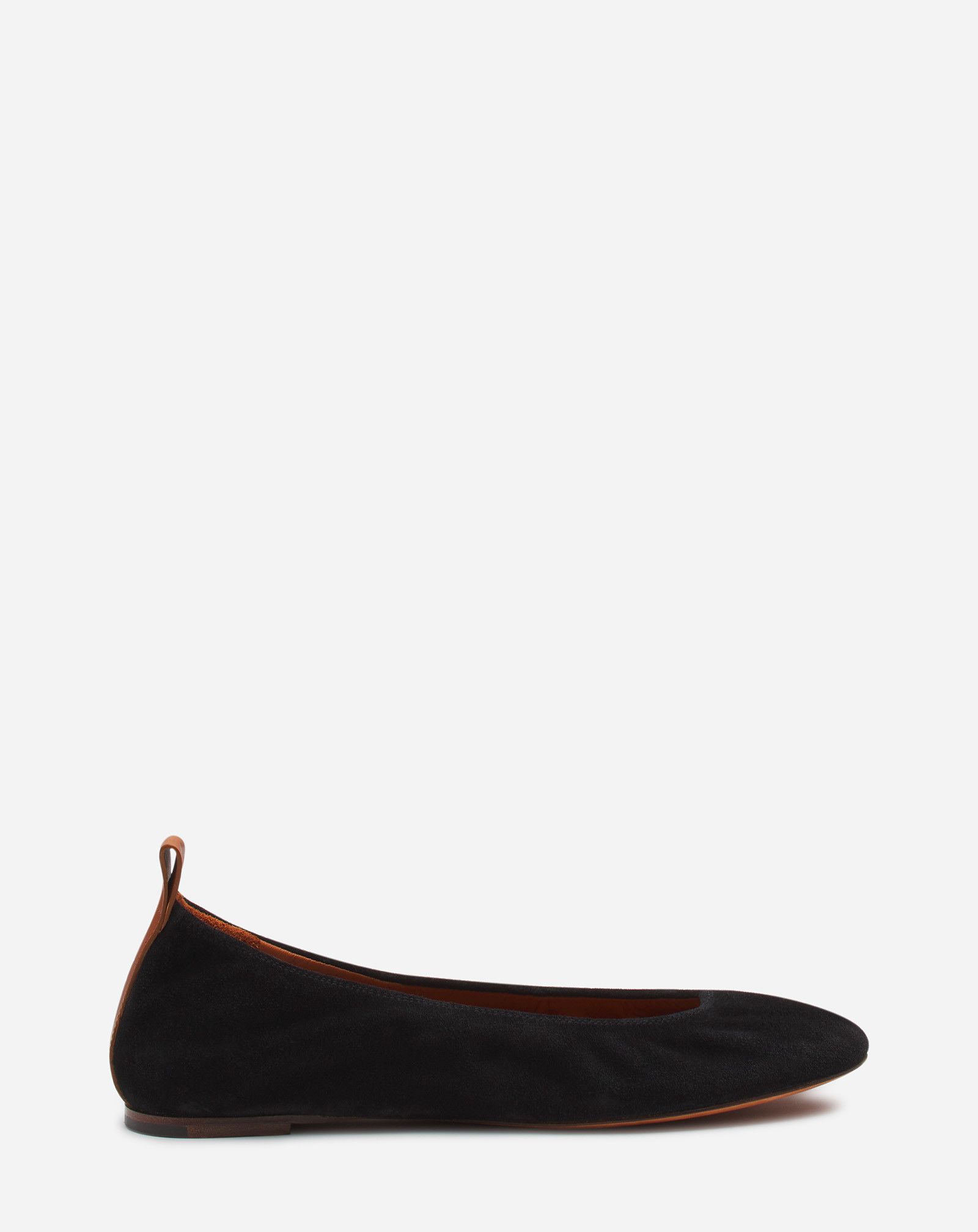 Lanvin o1s22i1n1024 Suede Ballet Flats in Black Size US 10 / IT 40 - 1 Thumbnail