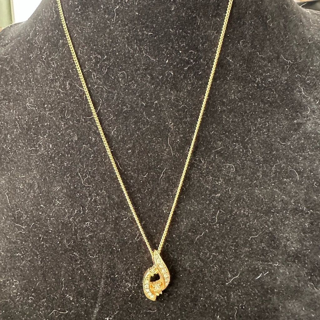 Dior Christian Dior Vintage Rhinestone Pendant Necklace Size ONE SIZE - 7 Thumbnail
