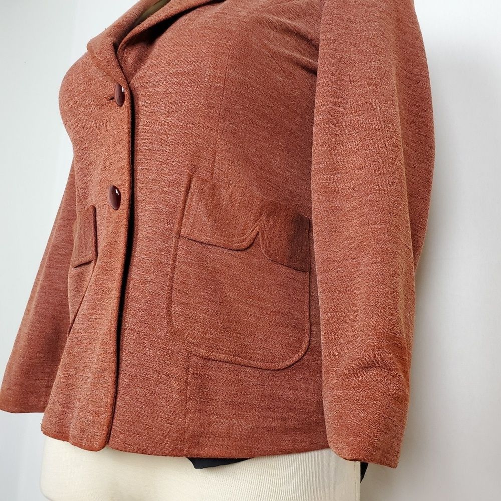 Vintage 70s Western Vintage Brick Red Blazer Pockets S-M Size M / US 6-8 / IT 42-44 - 5 Thumbnail