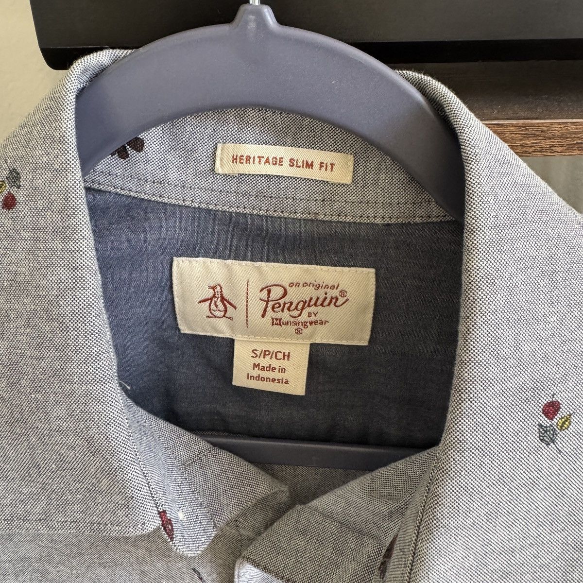 Original Penguin PENGUIN Mens Heritage Slim Fit denim long sleeve Shirt S Size US S / EU 44-46 / 1 - 3 Thumbnail