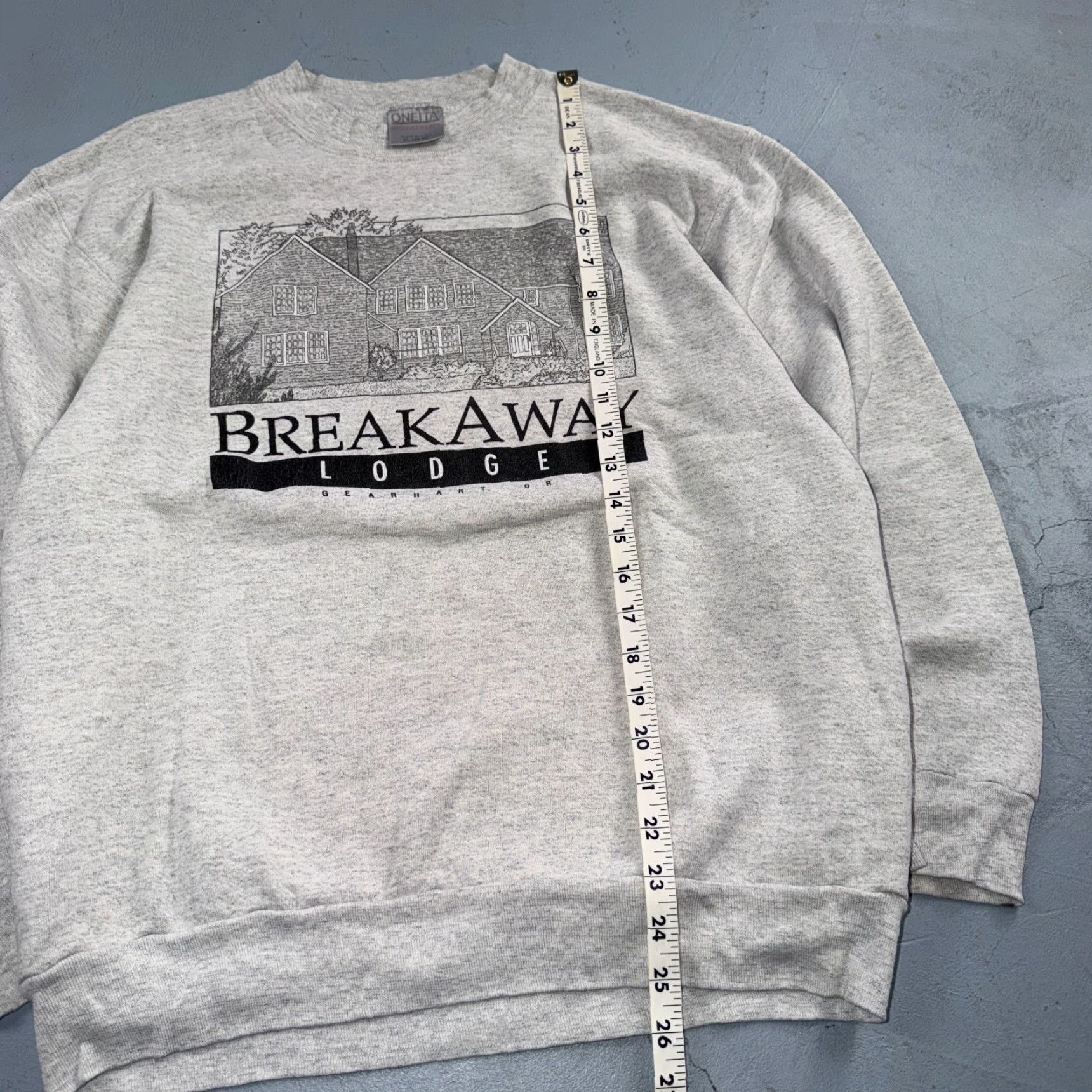 Vintage VTG Oneita Sweatshirt Mens XL Gray Travel USA Breakway Lodge Gearhart Oregon Shirt Pullover Crew Neck Graphic Print Mens Oregon USA Size US XL / EU 56 / 4 - 4 Thumbnail