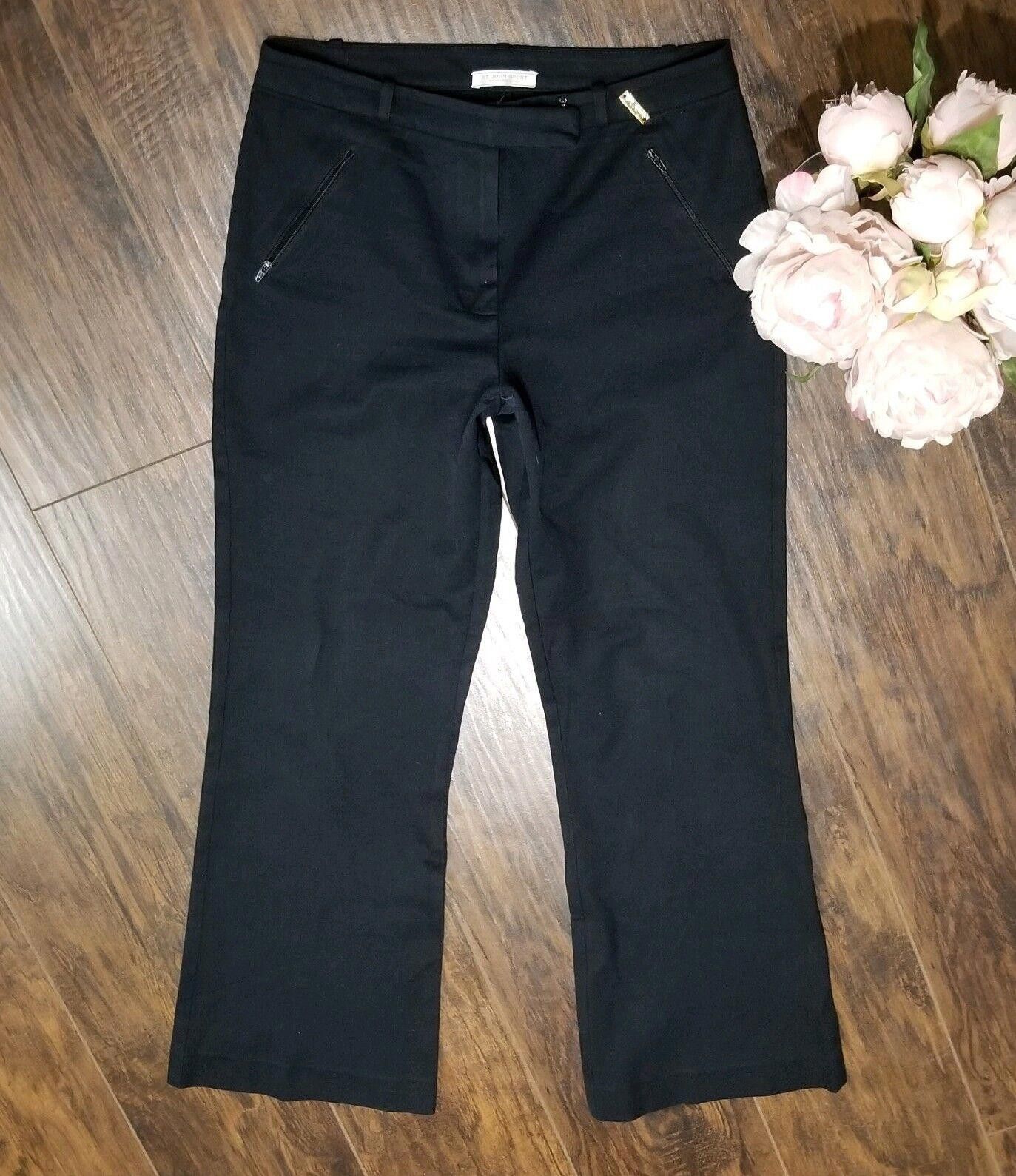 Andrew St. John St. John Sport Dress Pants Size 10 Black Boot Cut Zipper Size 32" / US 10 / IT 46 - 1 Thumbnail