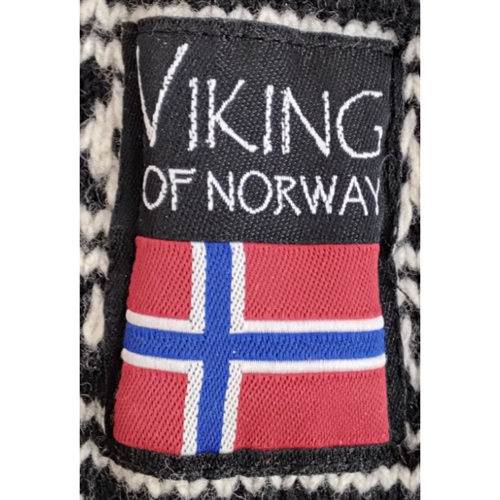 Other Viking of Norway Sweater Men's L Black/White Fair Isle Wool Size US L / EU 52-54 / 3 - 9 Thumbnail