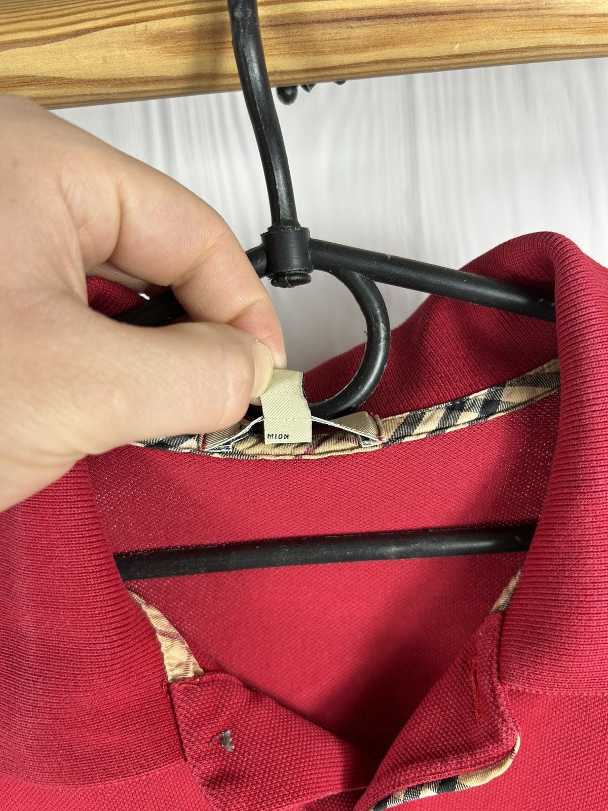 Burberry Burberry London Nova Check Red Polo Shirt Size M Size US M / EU 48-50 / 2 - 10 Thumbnail