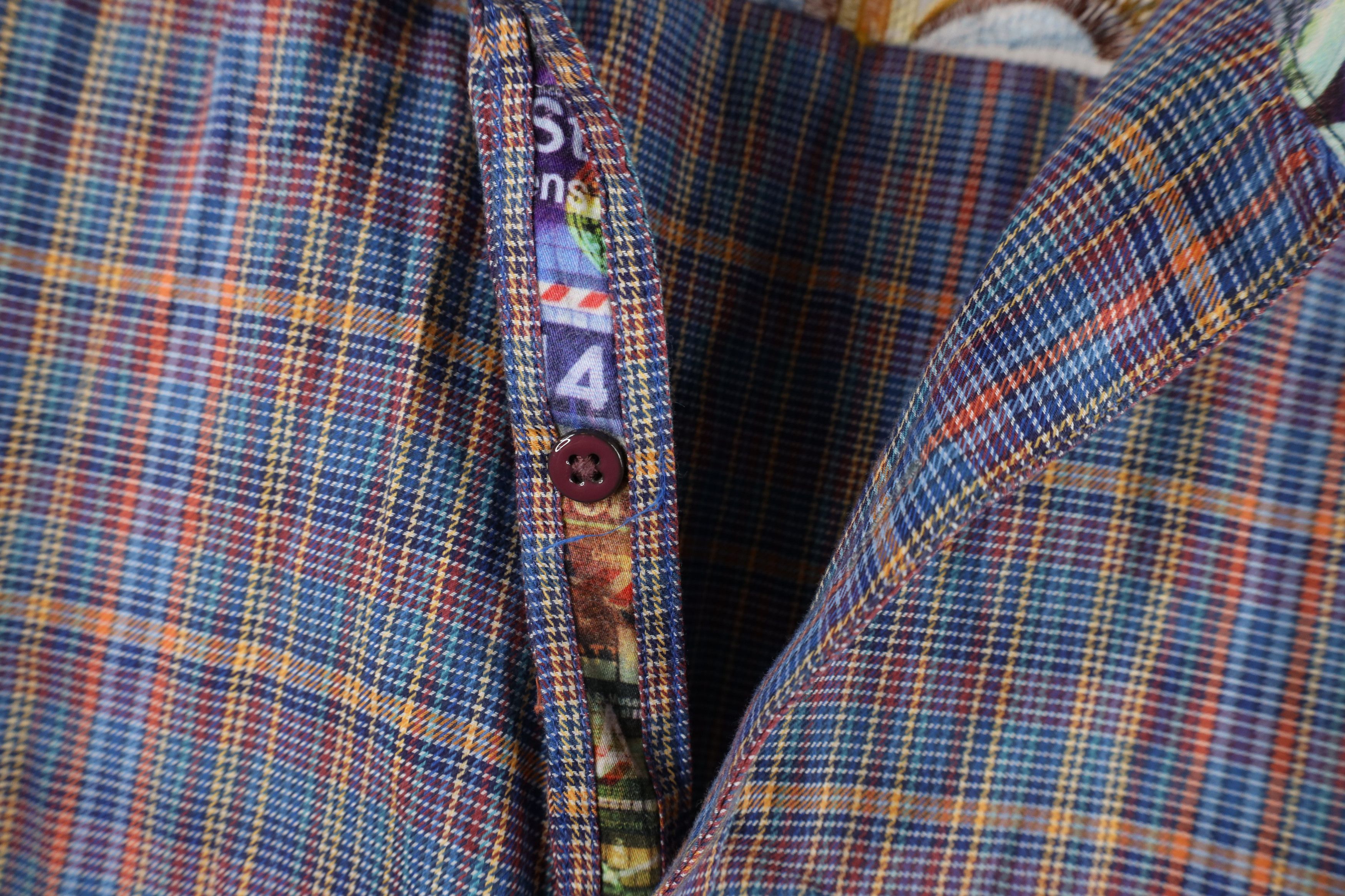Robert Graham × Vintage Robert Graham York Flip Cuff Rainbow Collared Button Shirt Size US XXL / EU 58 / 5 - 10 Thumbnail