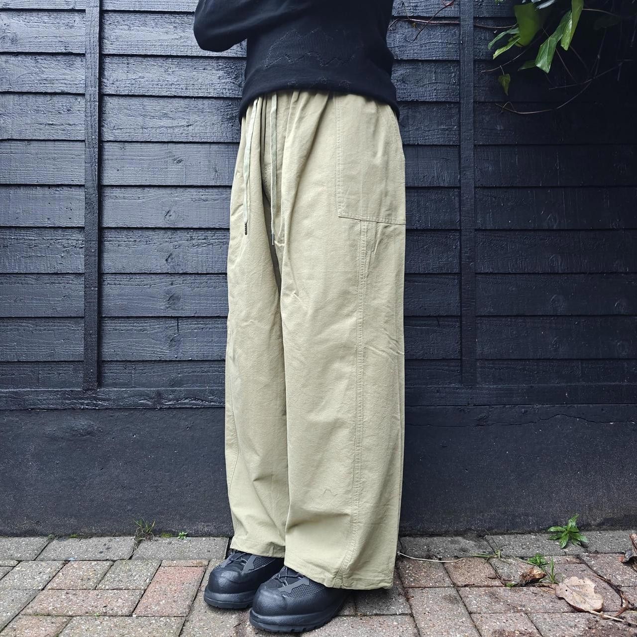 Other Japanese Green Wide Leg Fatigue Balloon Pants Size US 32 / EU 48 - 2 Thumbnail