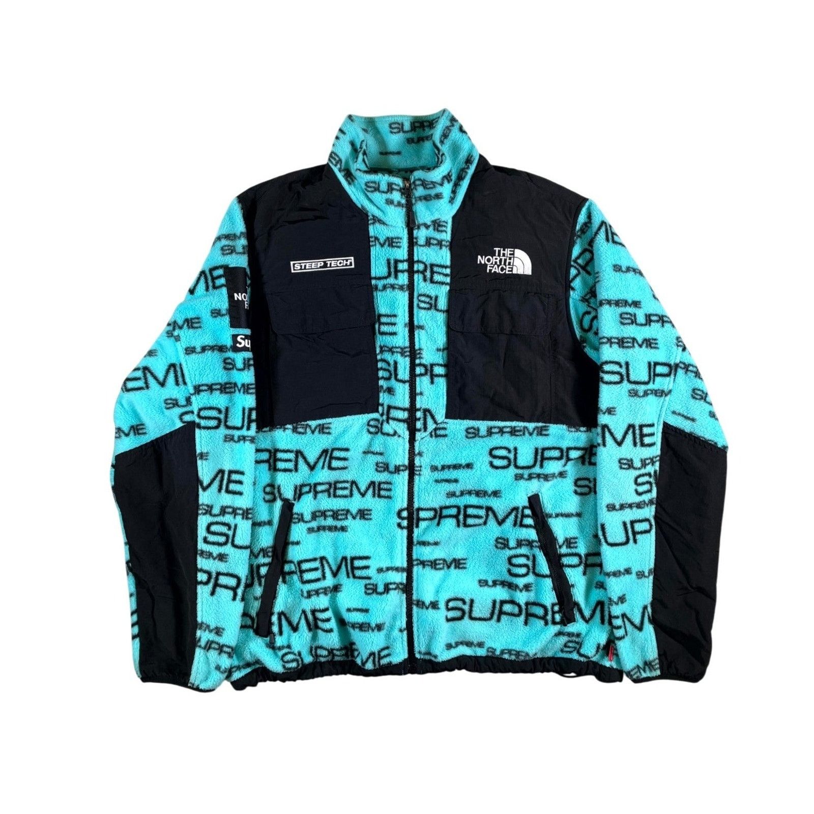 Supreme Supreme "TNF Steep Tech Sherpa Fleece" Blue & Black Jacket Size US XL / EU 56 / 4 - 1 Thumbnail