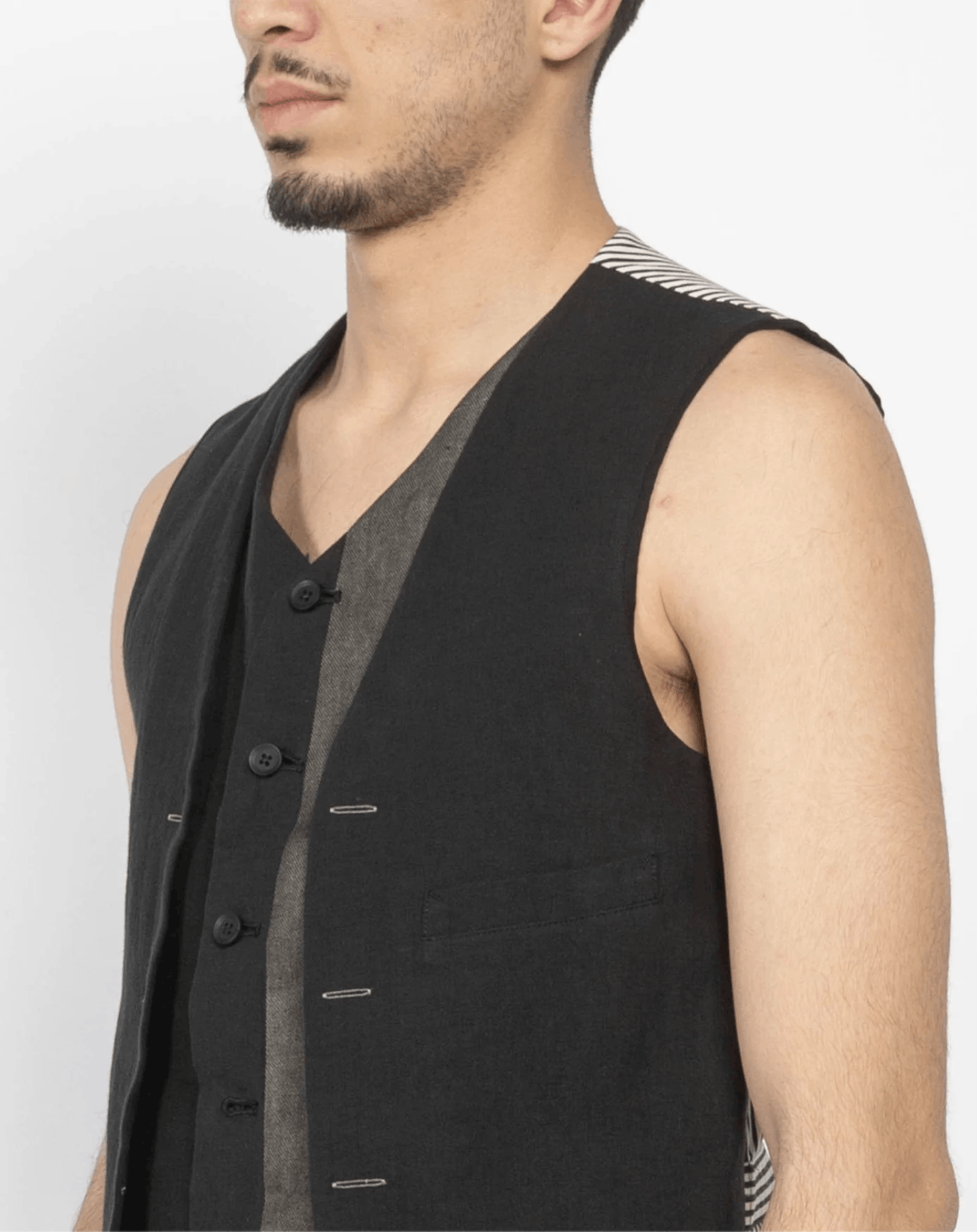 Yohji Yamamoto Yohji Yamamoto Pour Homme - Double Layered Switching Vest Size US L / EU 52-54 / 3 - 16 Thumbnail