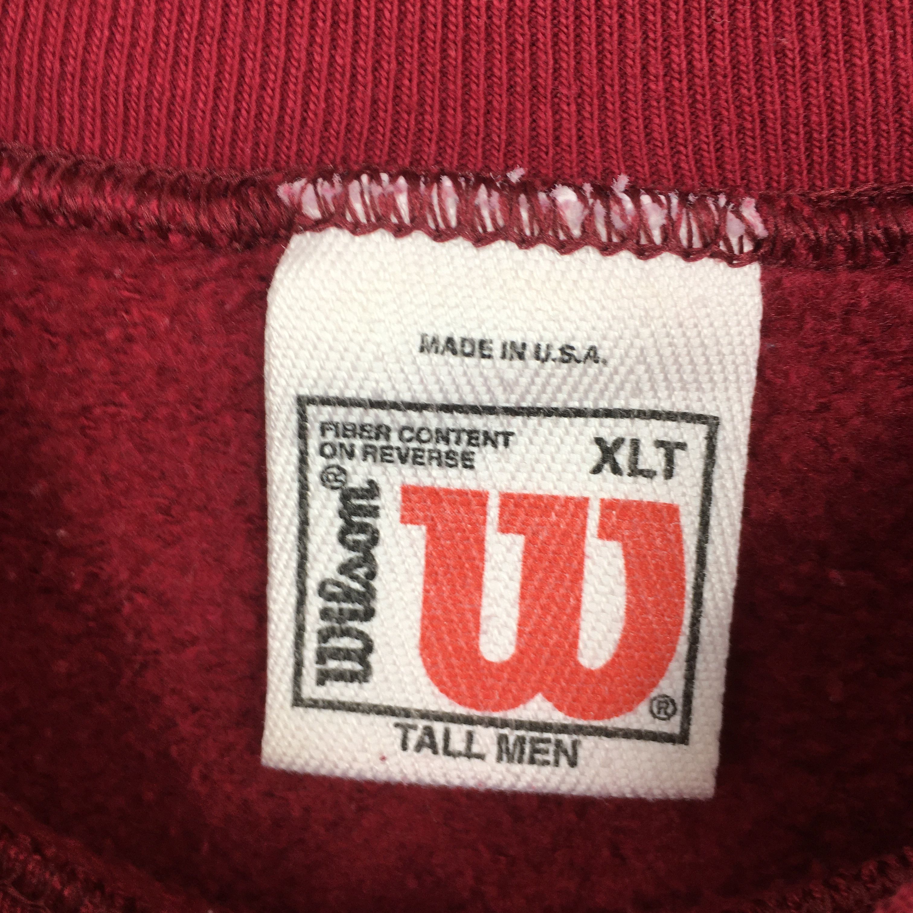 Vintage Vintage 90s Wilson Sportswear Red Sweatshirt XLarge Size US XL / EU 56 / 4 - 5 Thumbnail