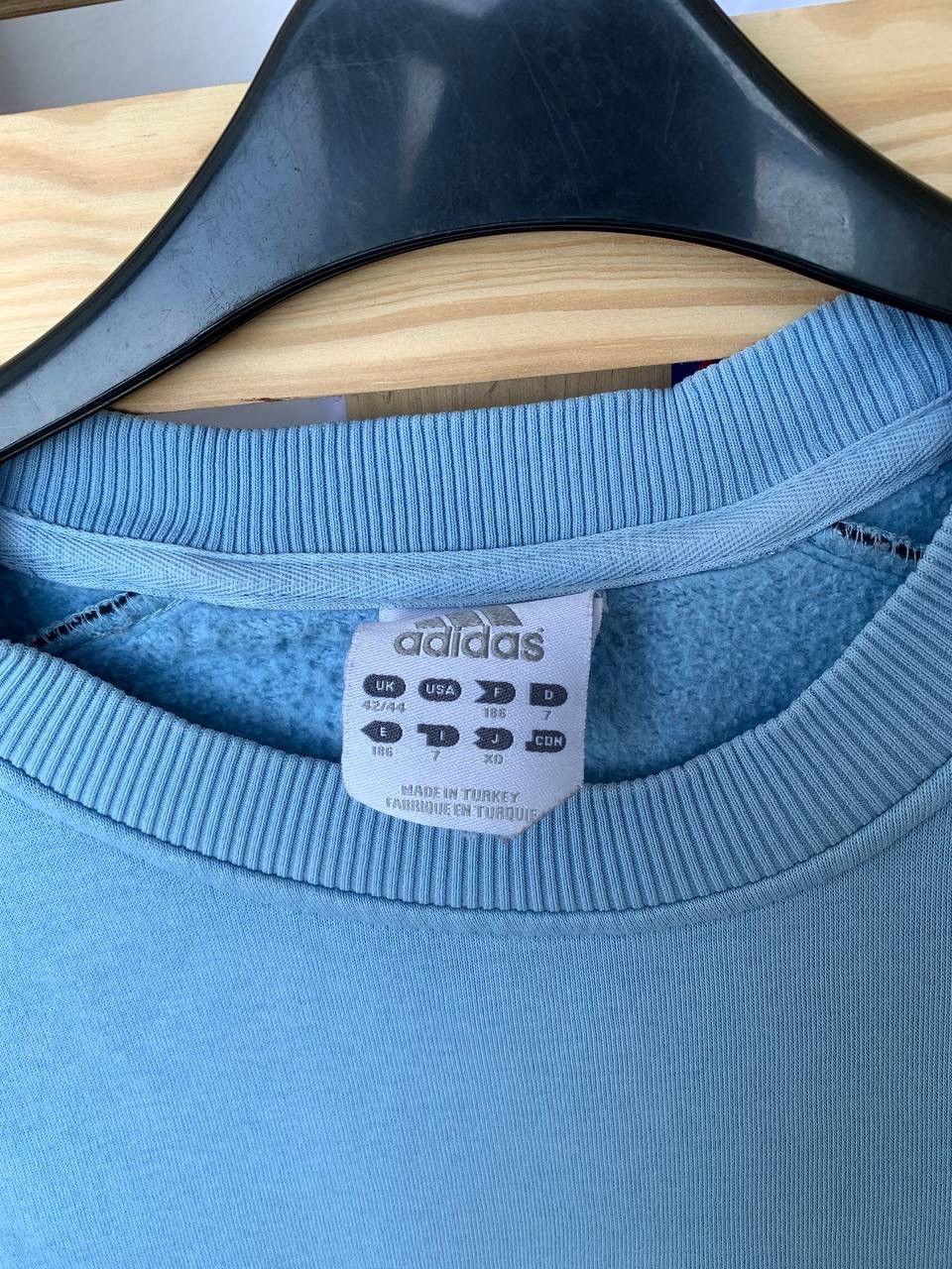 Adidas × Vintage Vintage 90s Adidas Crewneck Big Logo Sweatshirt Spell Out Size US L / EU 52-54 / 3 - 4 Thumbnail
