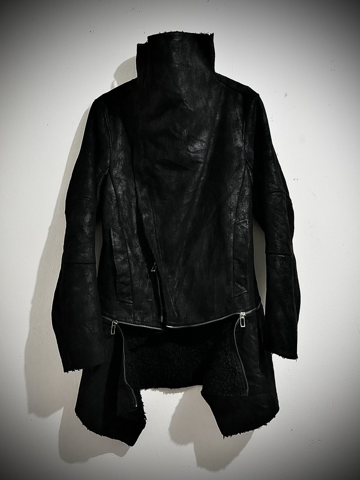 ANDEW 2000s ANDEW Asymmetrical Leather Jacket 14th addiction style Size US M / EU 48-50 / 2 - 2 Thumbnail