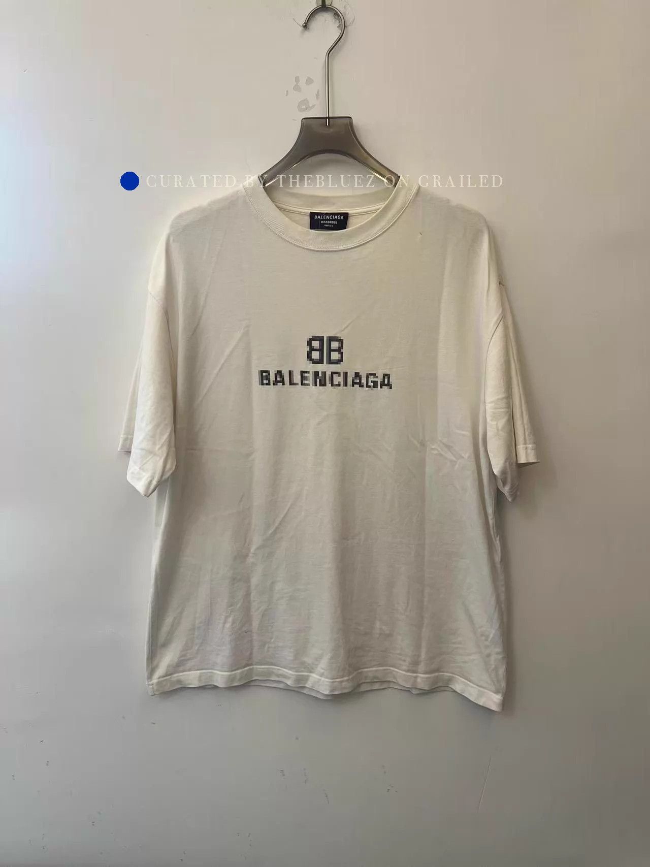 Balenciaga Blurred Logo Print Short Sleeve Tee Size US M / EU 48-50 / 2 - 1 Thumbnail