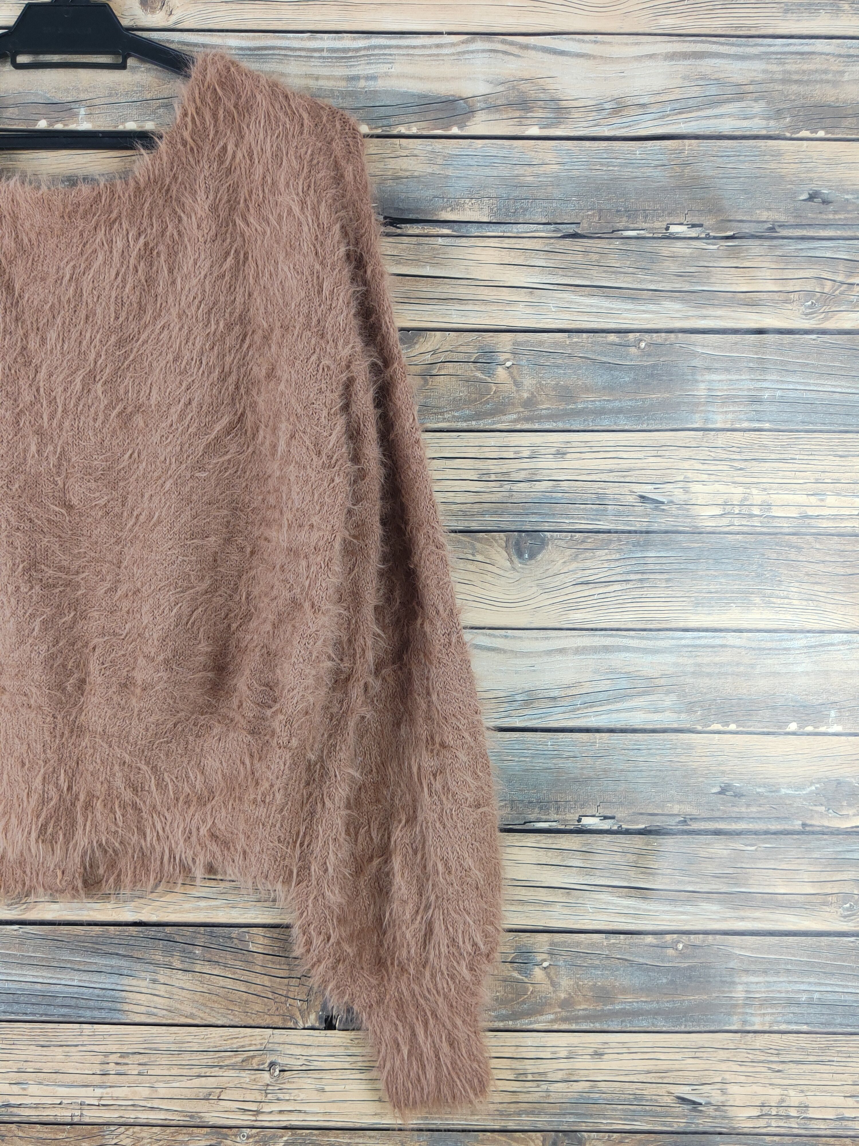 Homespun Knitwear Nice Claup Brown Shag Shaggy Fur Mohair Knitwear #W1645 Size US M / EU 48-50 / 2 - 9 Thumbnail