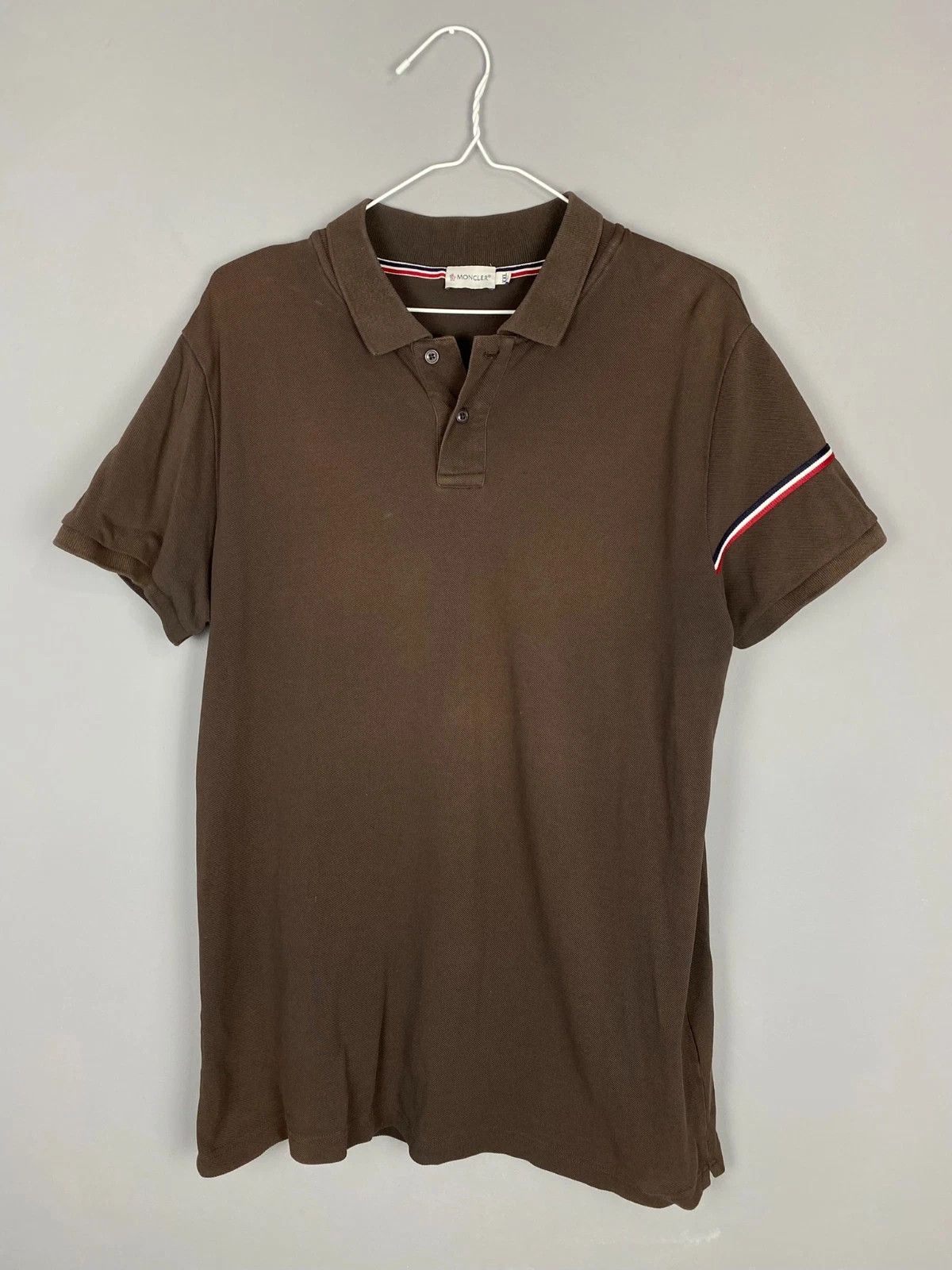 Moncler Moncler Polo Shirt XXL Brown Maglia Slim Fit Logo Size US XXL / EU 58 / 5 - 1 Thumbnail