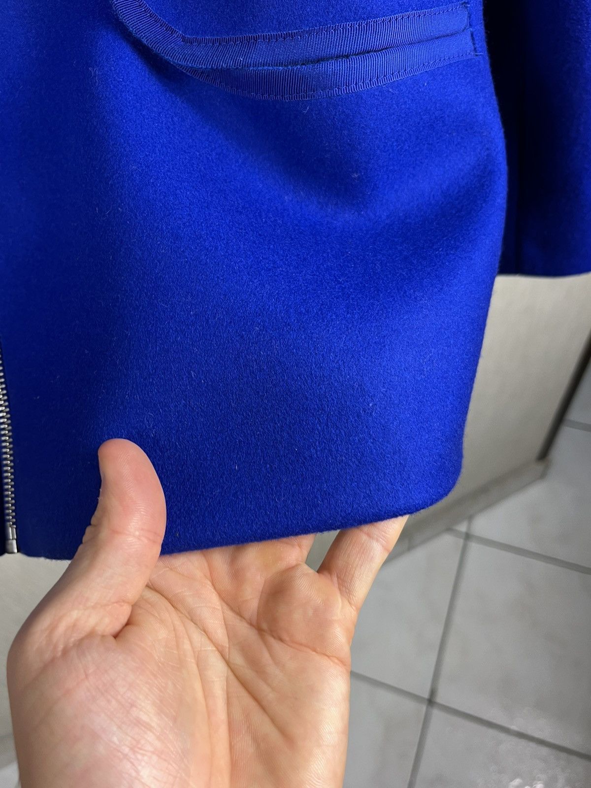 Cos × Designer COS wool cashmere blue zip coat jacket casual classic Size XS / US 0-2 / IT 36-38 - 13 Thumbnail
