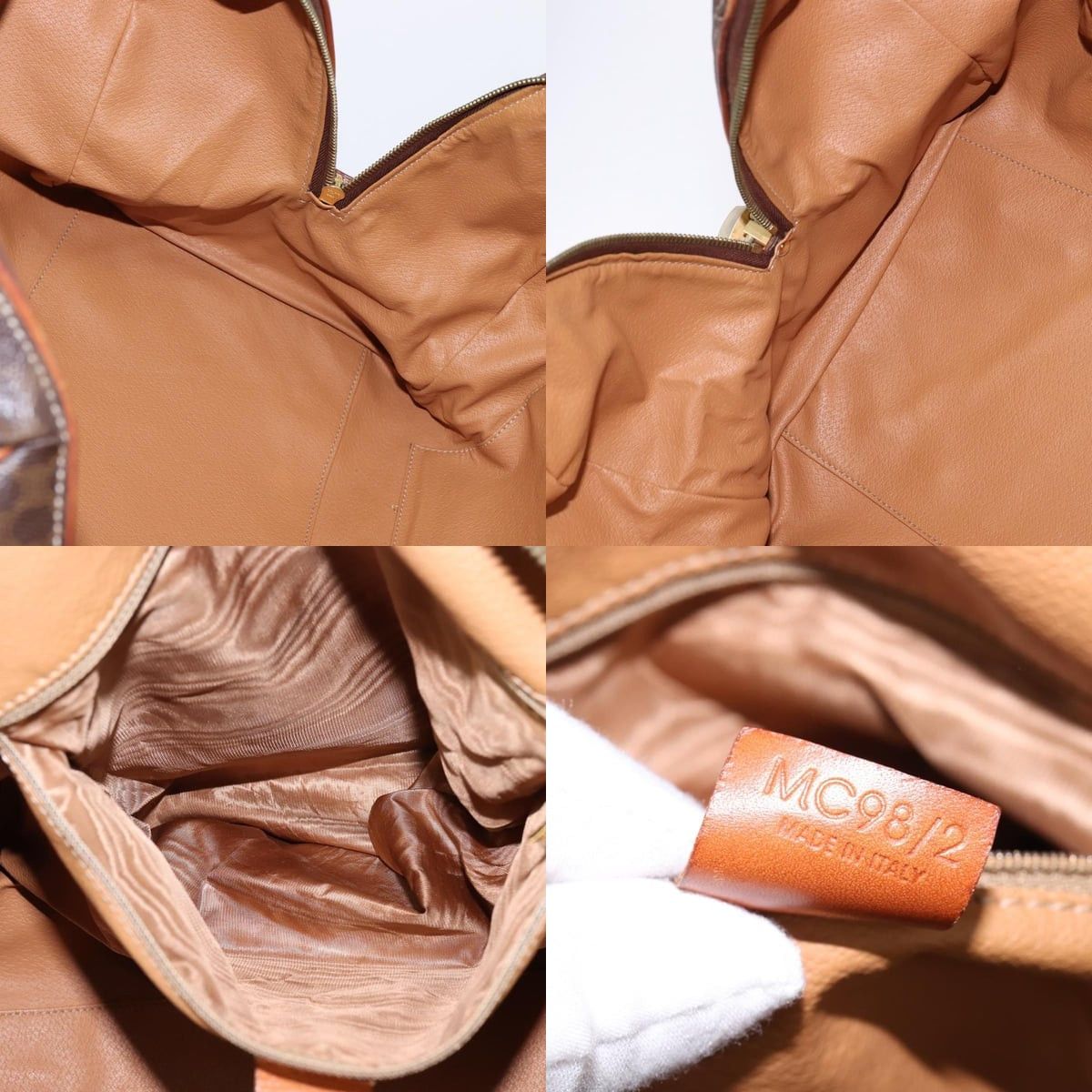 Celine CELINE Macadam Canvas Boston Bag Pvc Leather Brown Gold Size ONE SIZE - 12 Thumbnail
