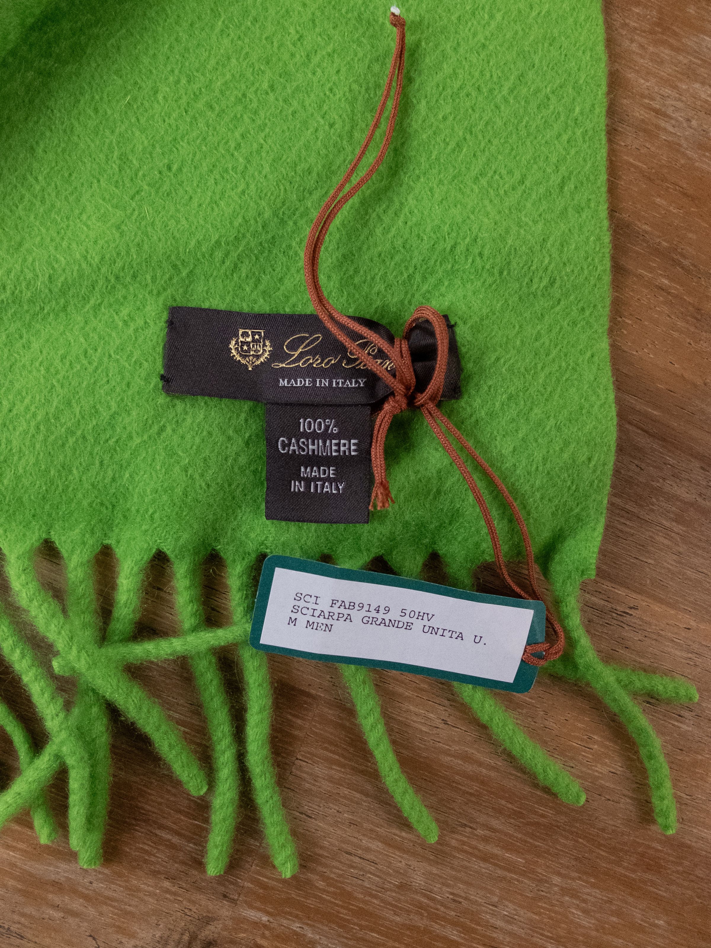 Loro Piana LORO PIANA solid green knit pure cashmere scarf authentic Size ONE SIZE - 3 Thumbnail
