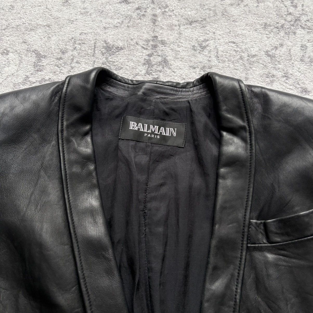 Balmain Balmain SS10 Military Patch Leather Blazer Jacket | Size 38 Size 38R - 6 Thumbnail