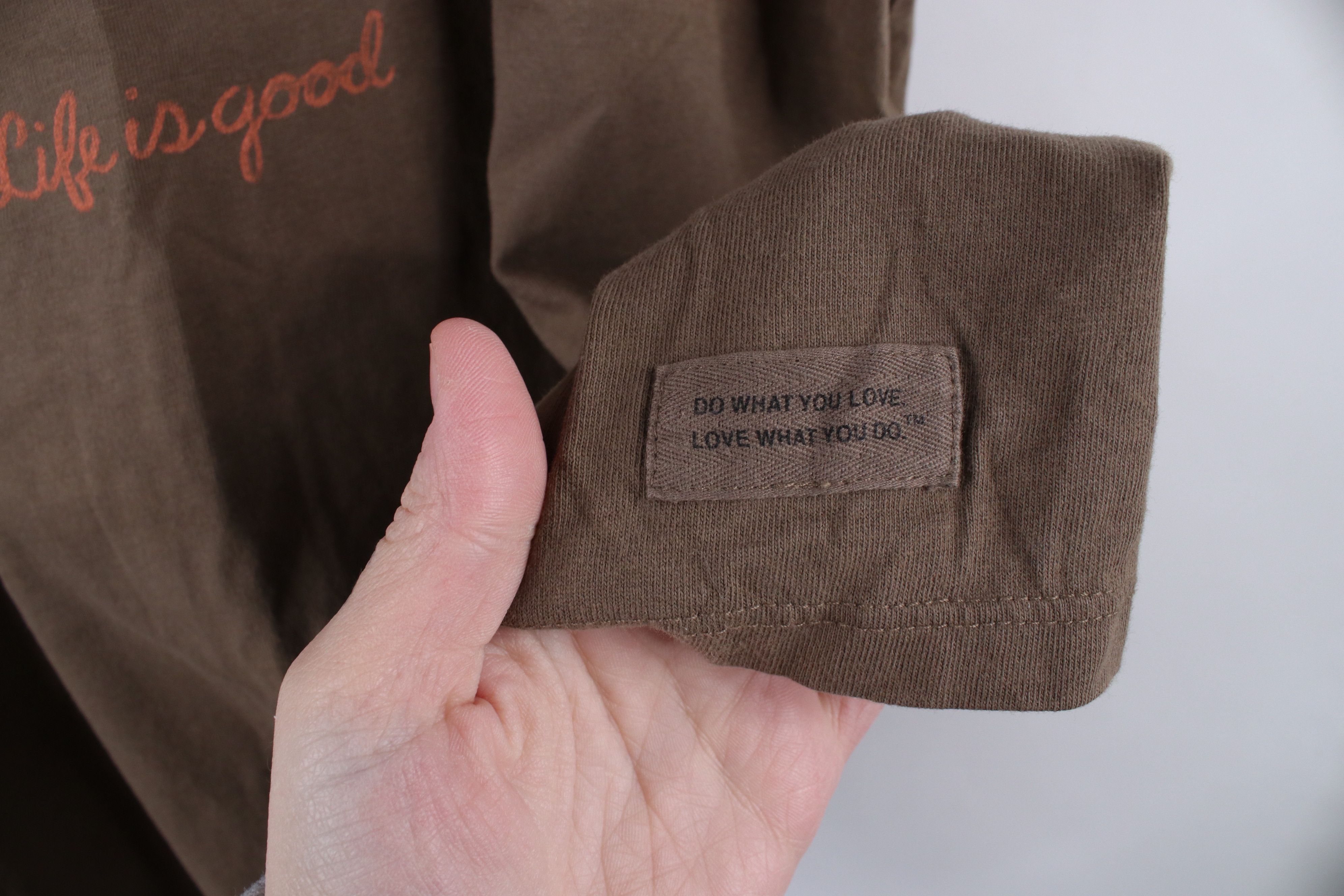 Life is Good × Vintage Life Is Good Spell Out Beach Sun Short Sleeve T-Shirt Brown Size XL / US 12-14 / IT 48-50 - 4 Thumbnail