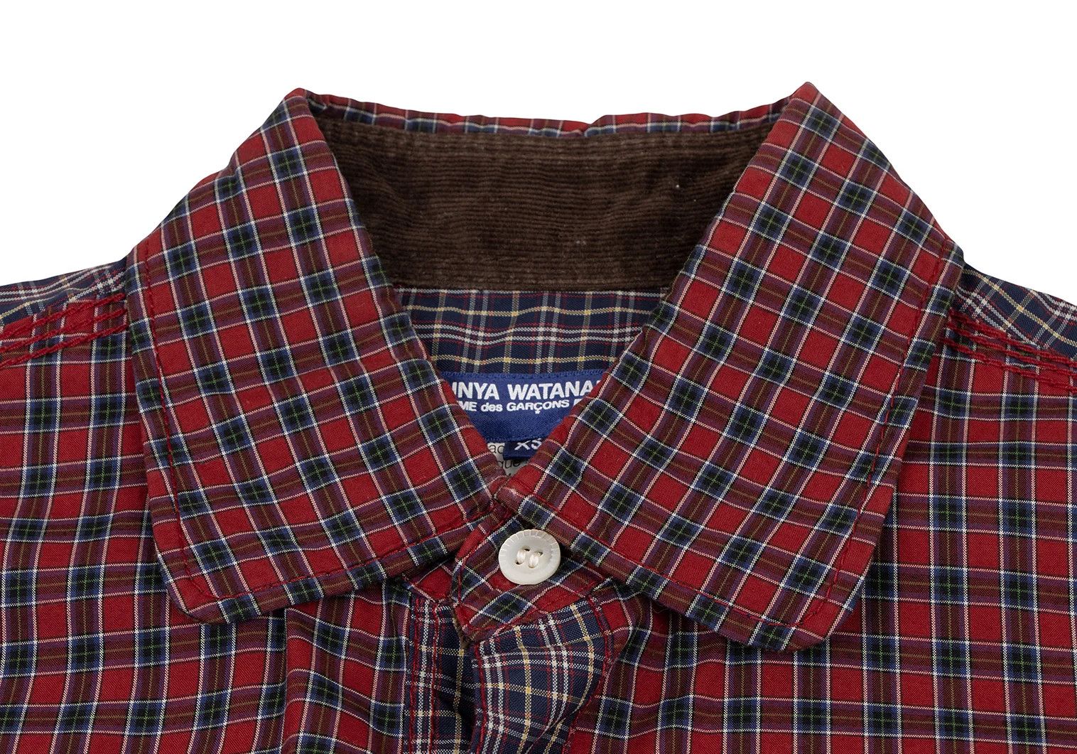 Junya Watanabe Triple Stitch Check Panel Shirt in Red, Size XS Size US XS / EU 42 / 0 - 3 Thumbnail