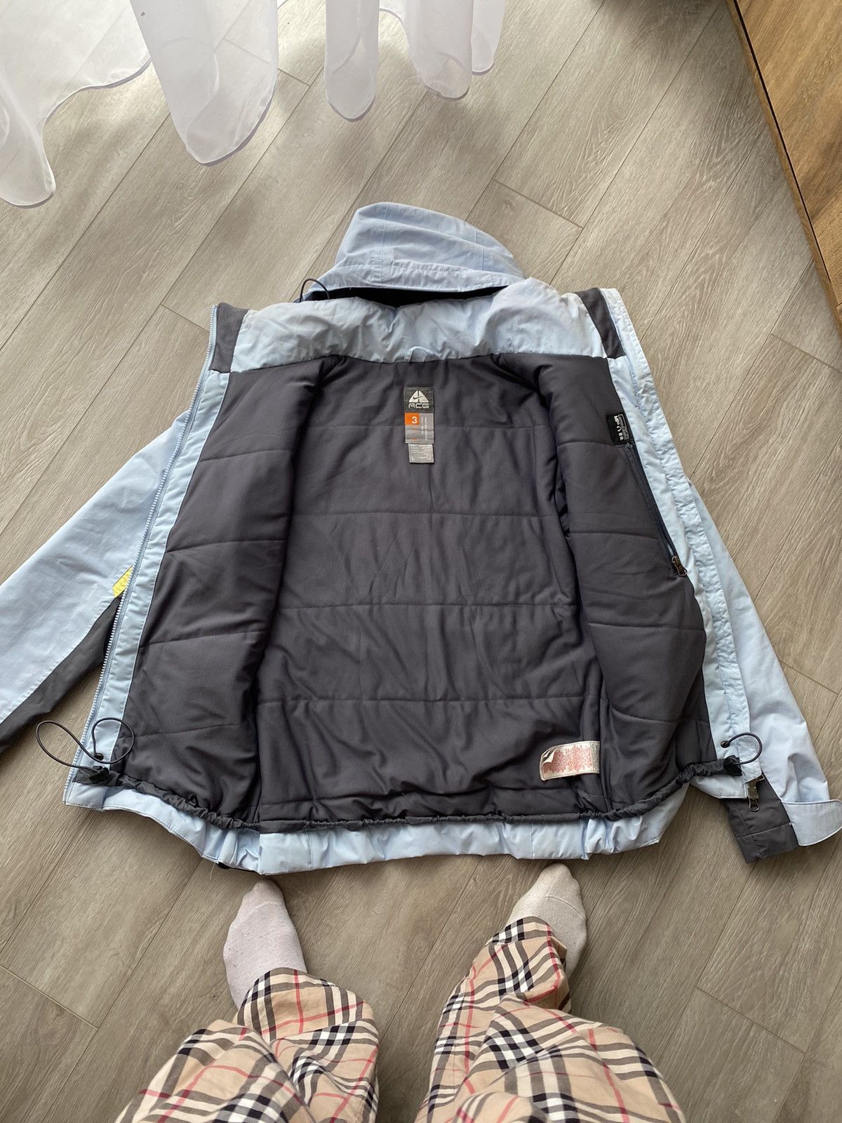 Nike × Nike ACG × Vintage Nike ACG Vintage Grey Baby Blue Tech Windbreaker Jacket Size M / US 6-8 / IT 42-44 - 7 Thumbnail