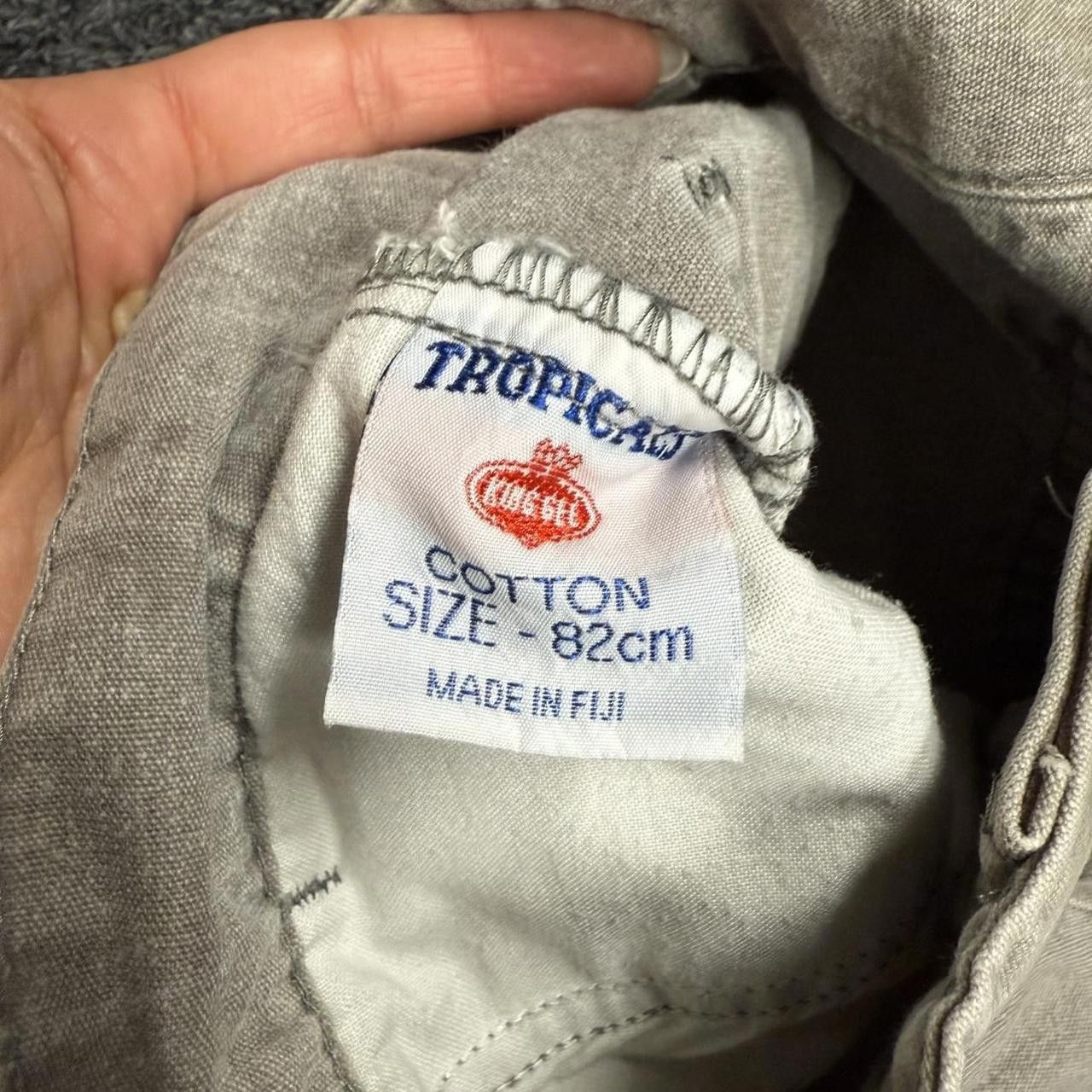 Designer Tropicals Beige/Grey Pants Size US 30 / EU 46 - 3 Thumbnail