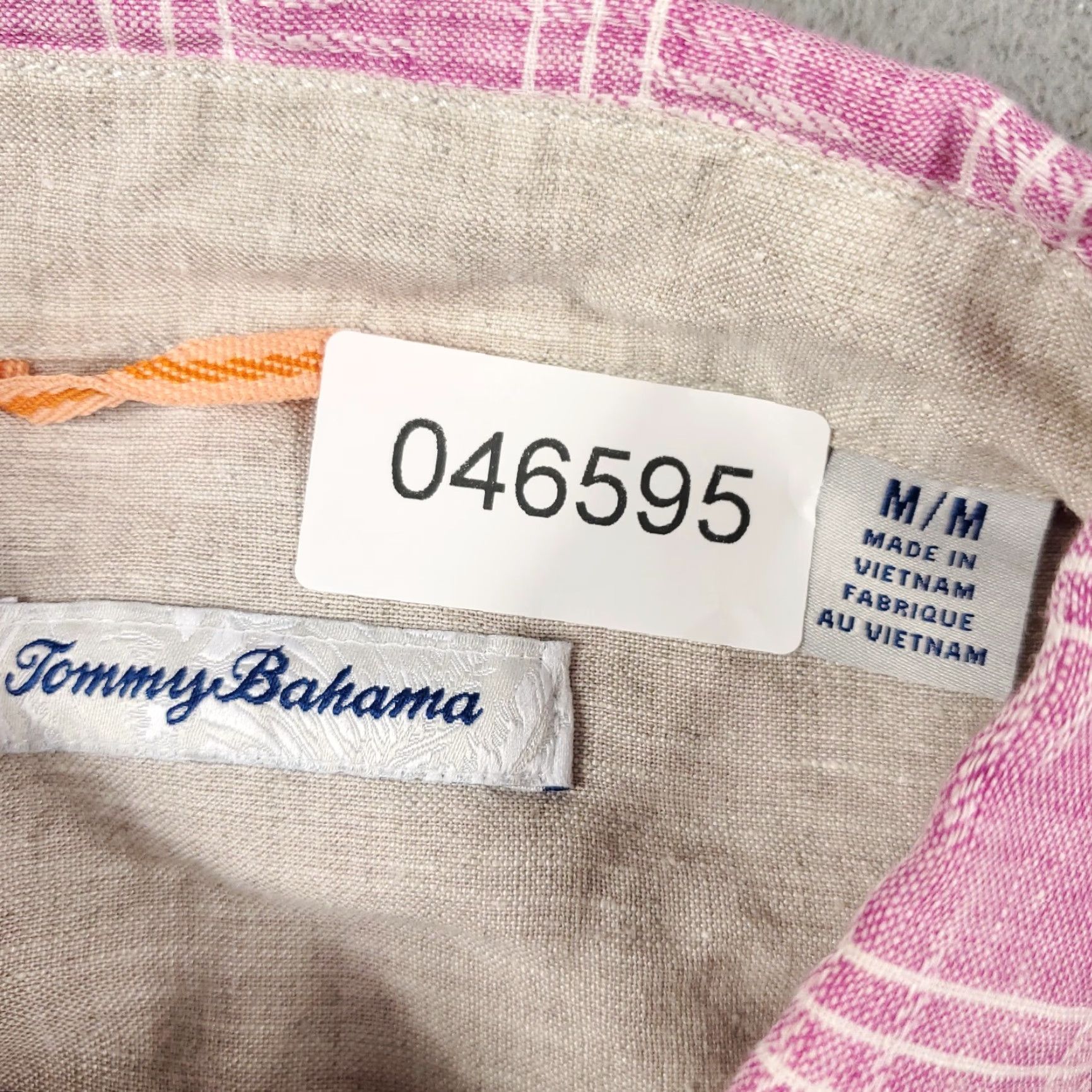 Tommy Bahama Tommy Bahama Shirt Mens Medium Purple Plaid Linen Button Up Long Sleeve Shirt Size US M / EU 48-50 / 2 - 6 Thumbnail