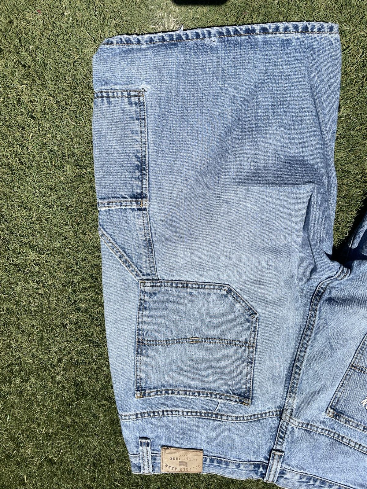 U.S. Polo Assn. Y2K US Polo ASSN Mens Jeans 36 Carpenter Shorts Light Wash Size US 36 / EU 52 - 8 Thumbnail