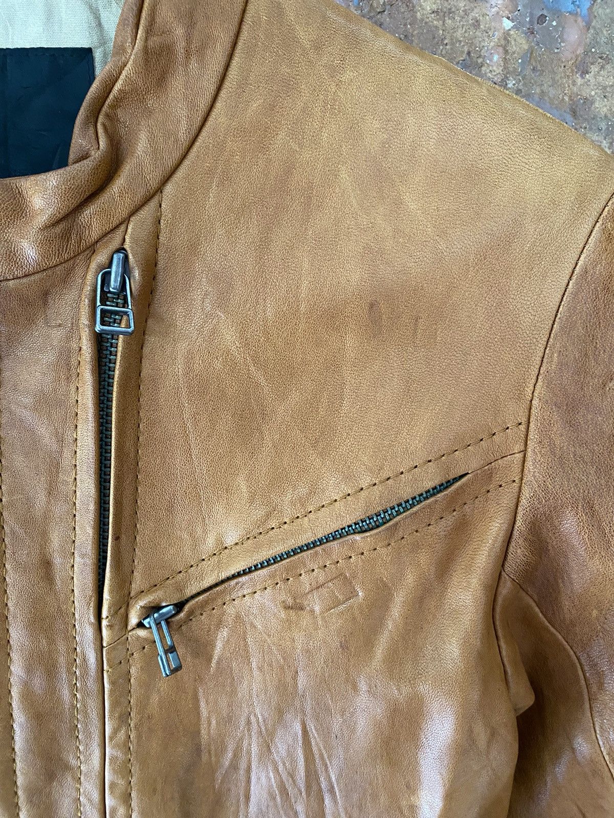 TALKING ABOUT THE ABSTRACTION 🔥🔥🔥TATA Multi Zipper lamb Leather Jacket Size US M / EU 48-50 / 2 - 8 Thumbnail