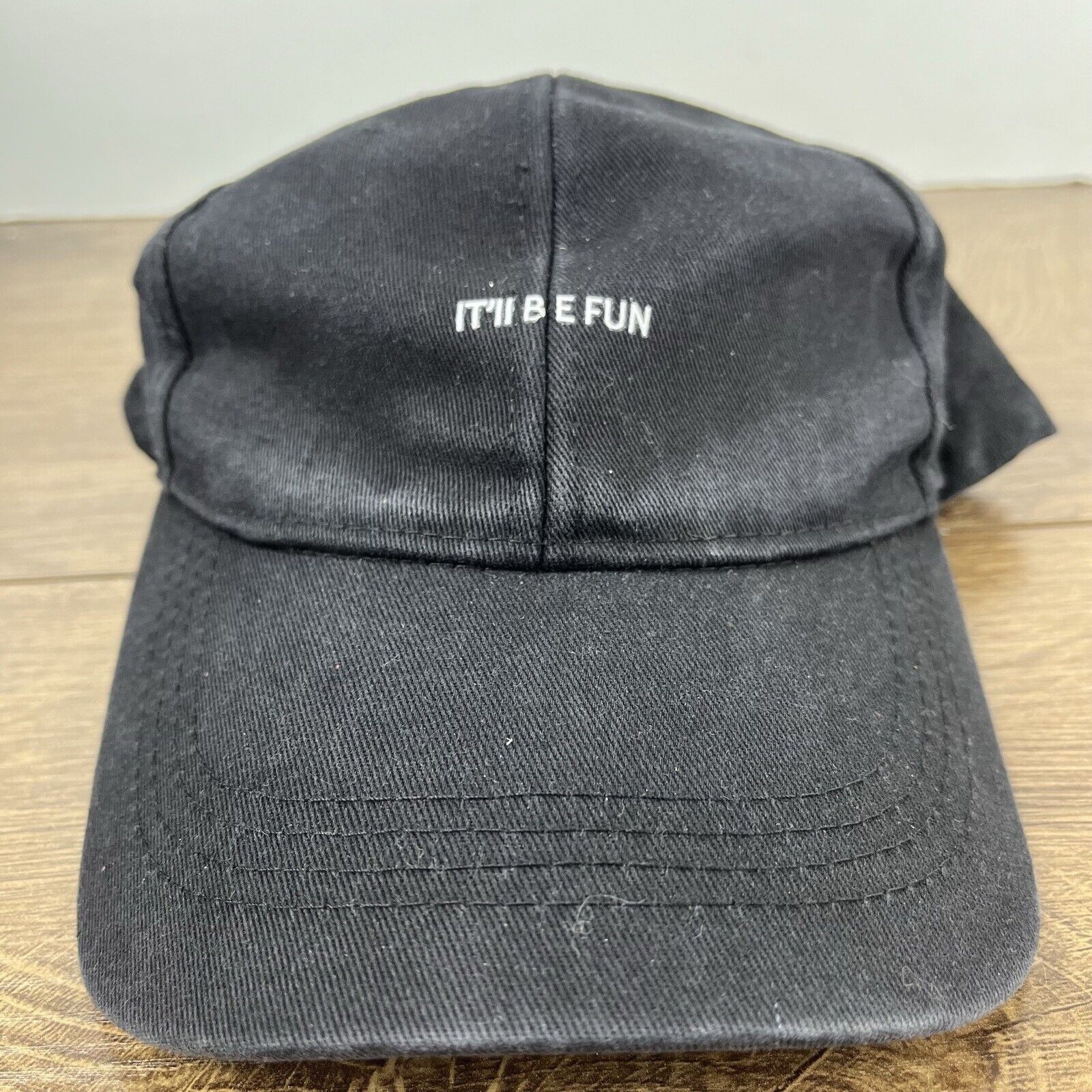 Other It'll Be Fun Hat Black Cap Hat Adjustable Hat Black Adult Ha Size ONE SIZE - 6 Thumbnail
