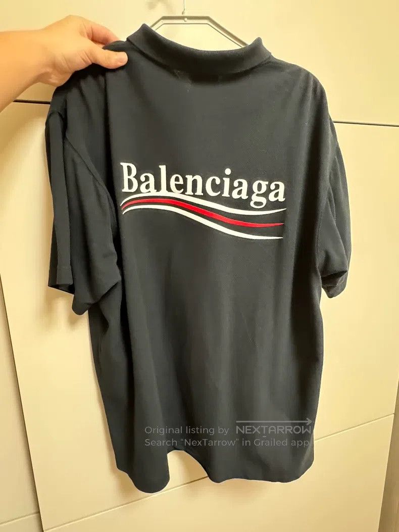 Balenciaga Balenciaga Black Coca-Cola Wave Embroidered Polo Shirt Sho Size US XS / EU 42 / 0 - 2 Thumbnail
