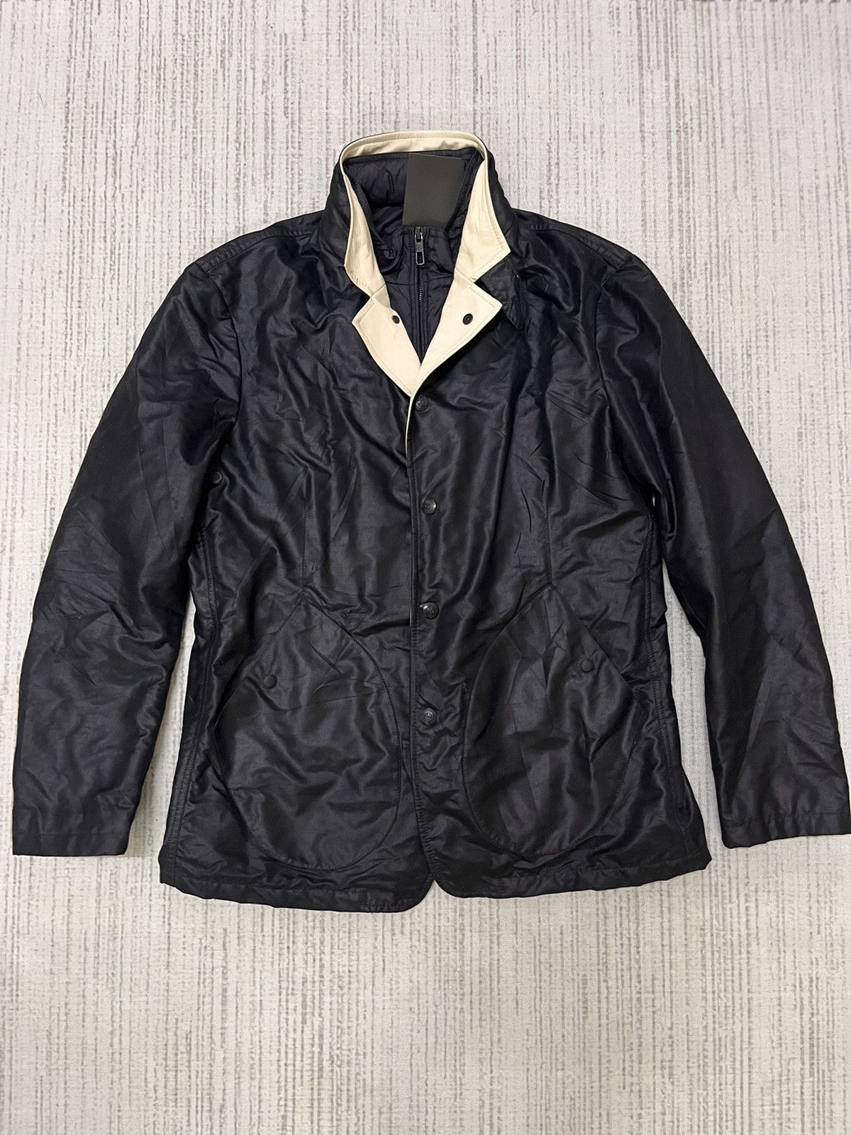 Emporio Armani × Giorgio Armani Lampo zip Giorgio armani leather jacket Size US L / EU 52-54 / 3 - 2 Thumbnail