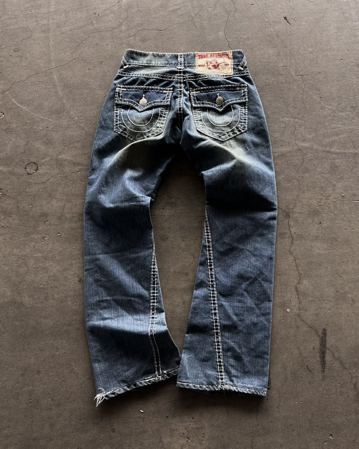 True Religion True Religion Wash Blue Flared Denim Pants Size US 30 / EU 46 - 7 Thumbnail
