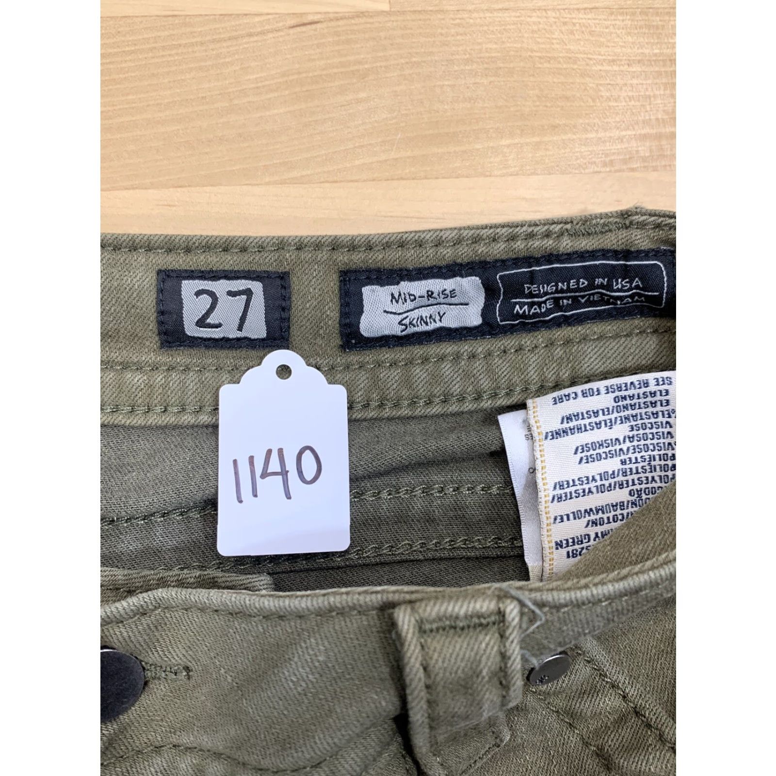 Miss Me Miss Me Women's Jeans Mid-Rise Easy Skinny Green Size 27 Size 27" / US 4 / IT 40 - 5 Thumbnail