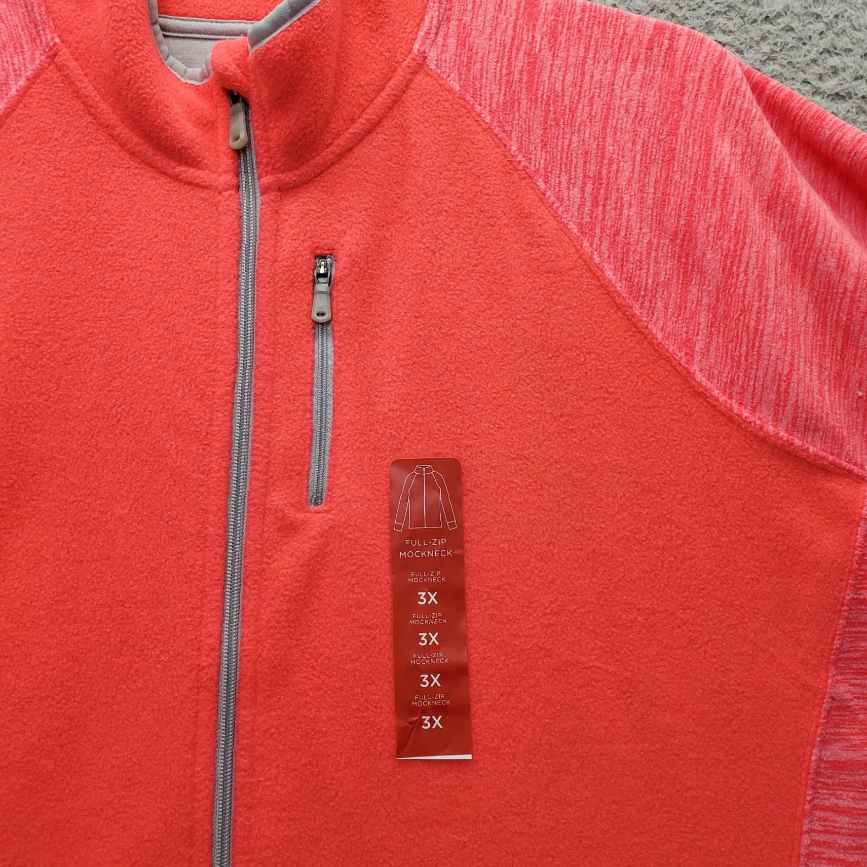 Tek Gear Tek Gear Fleece Activewear Jacket Womens 3X Pink Long Sleeve Mock Neck Full Zip Shirt Womens 3X Pink Size XXL / US 16-18 / IT 52-54 - 6 Thumbnail