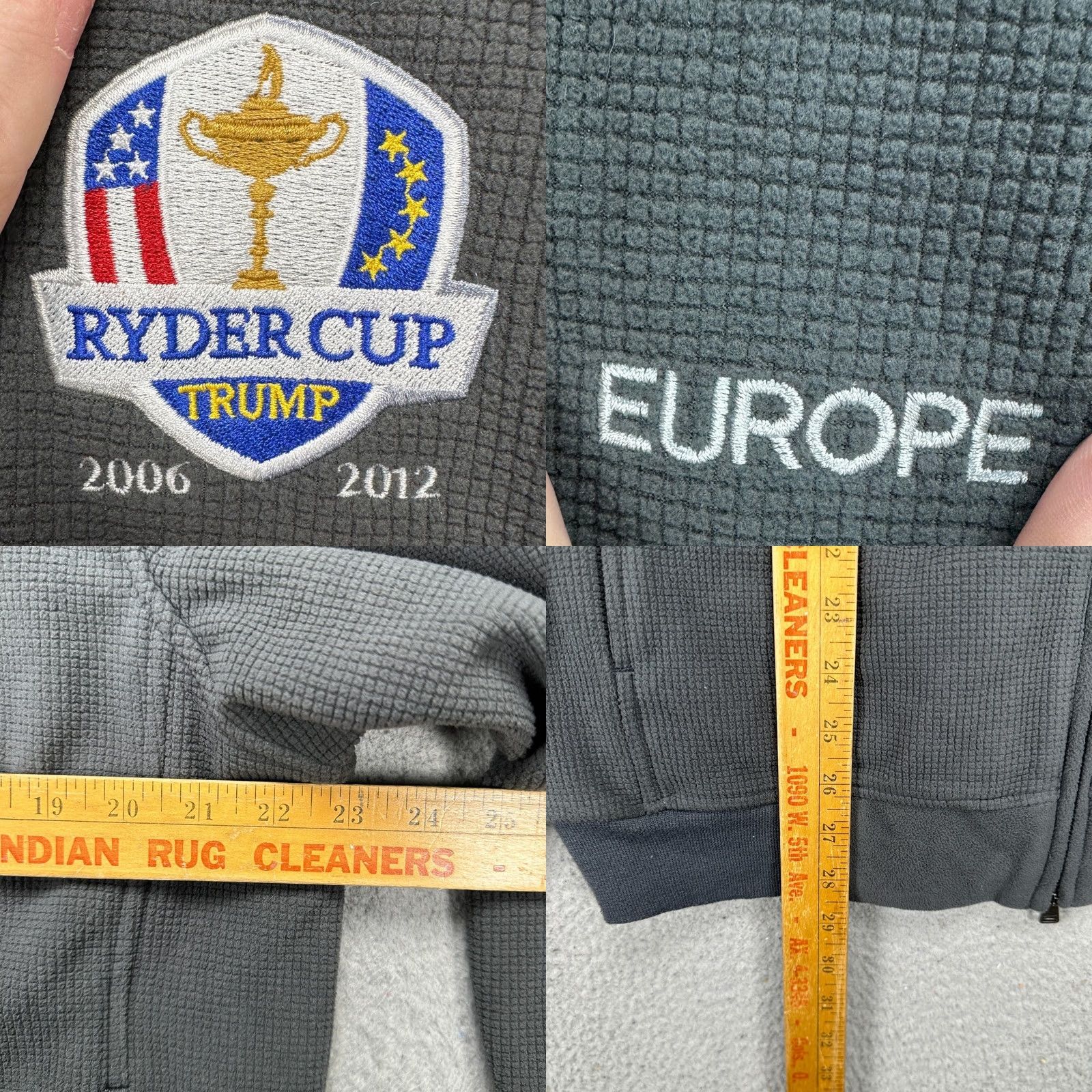 Vintage Greg Norman Jacket Fleece Mens Medium Gray Full Zip Golf Outerwear Europe Logo Ryder Cup USA? Size US M / EU 48-50 / 2 - 8 Thumbnail