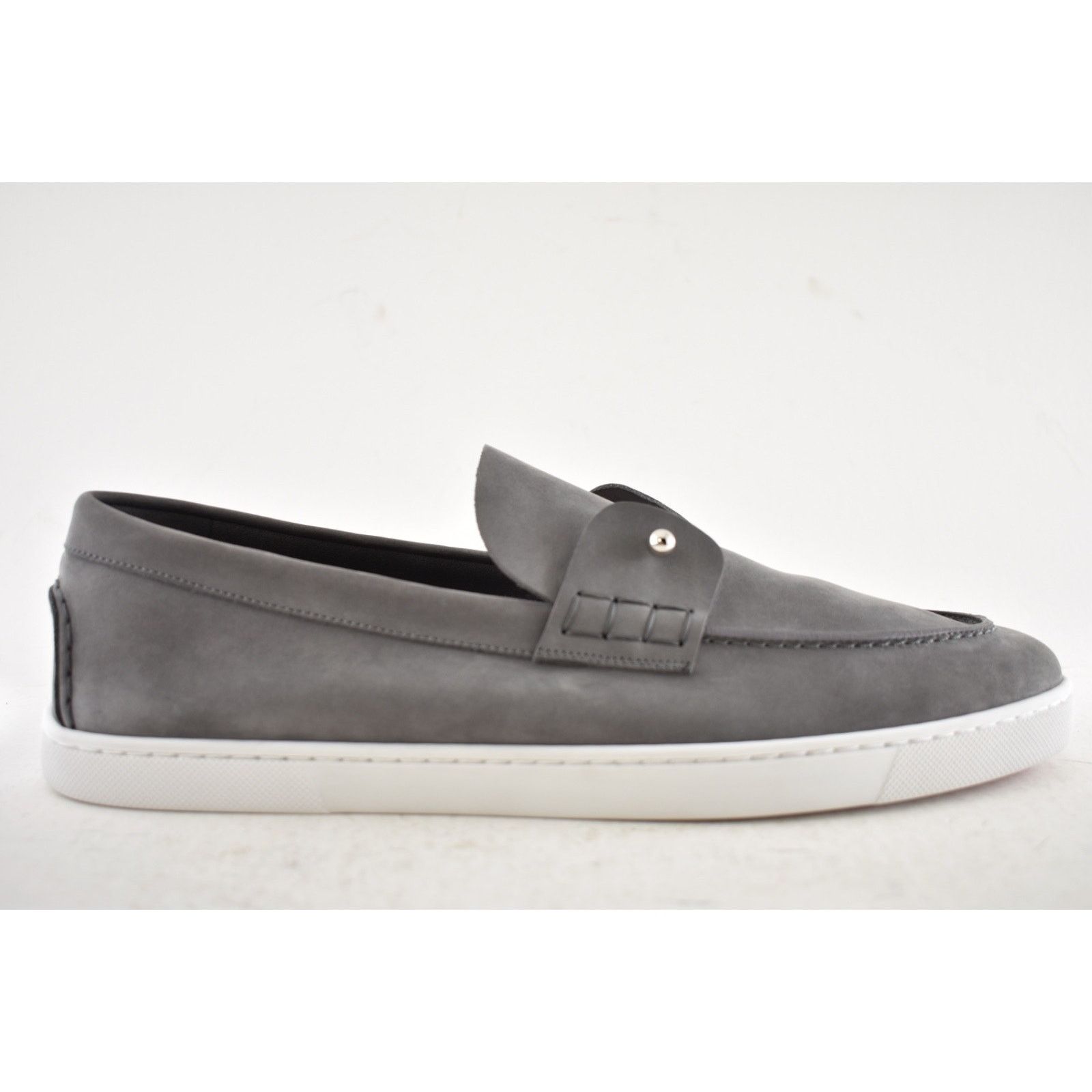 Christian Louboutin Christian Louboutin Mens Chambeliboat Flat Smoky Grey Loafer Size US 12 / EU 45 - 2 Thumbnail