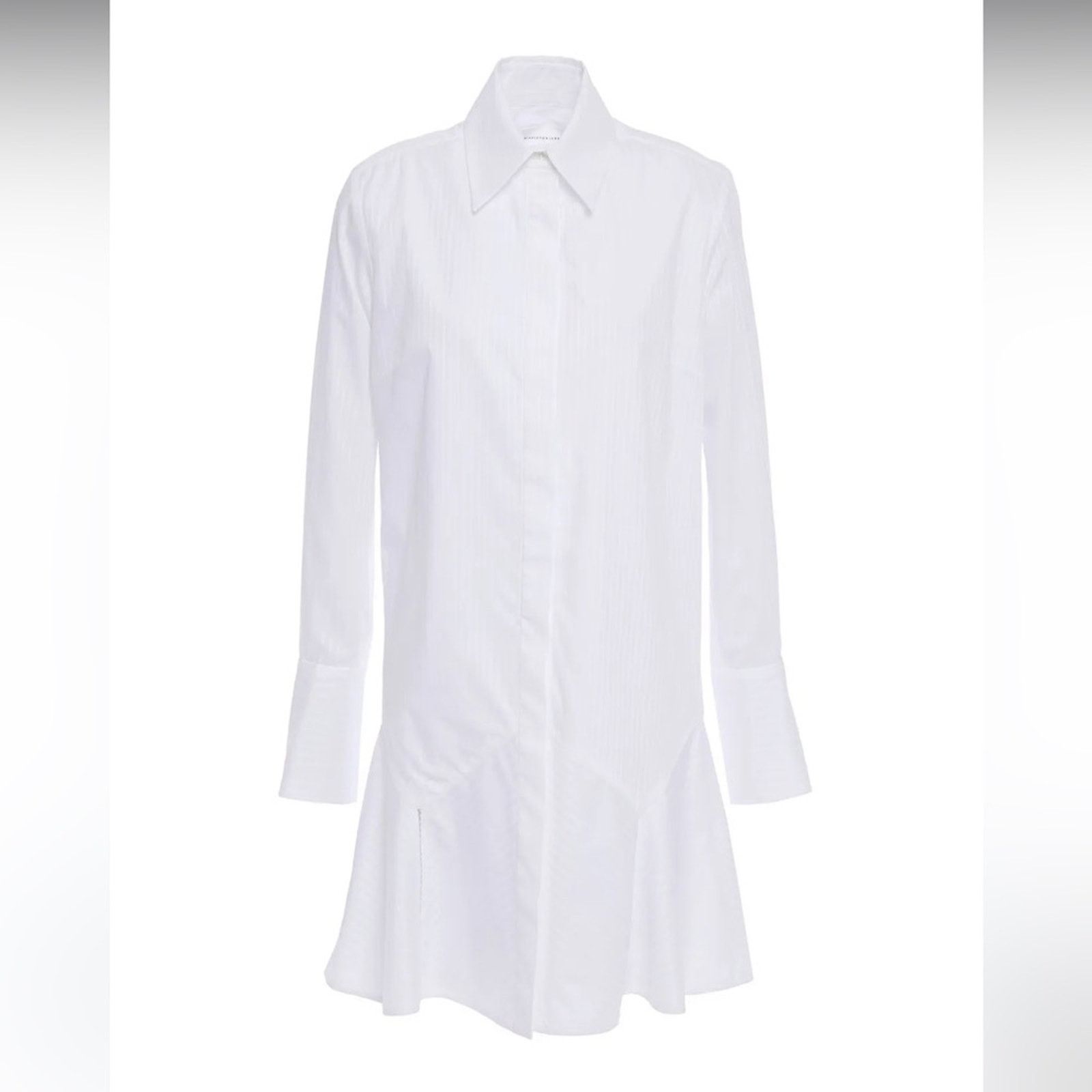 Victoria Beckham VICTORIA BECKHAM Fluted cotton-jacquard mini shirt dress 0 Size XS / US 0-2 / IT 36-38 - 3 Thumbnail