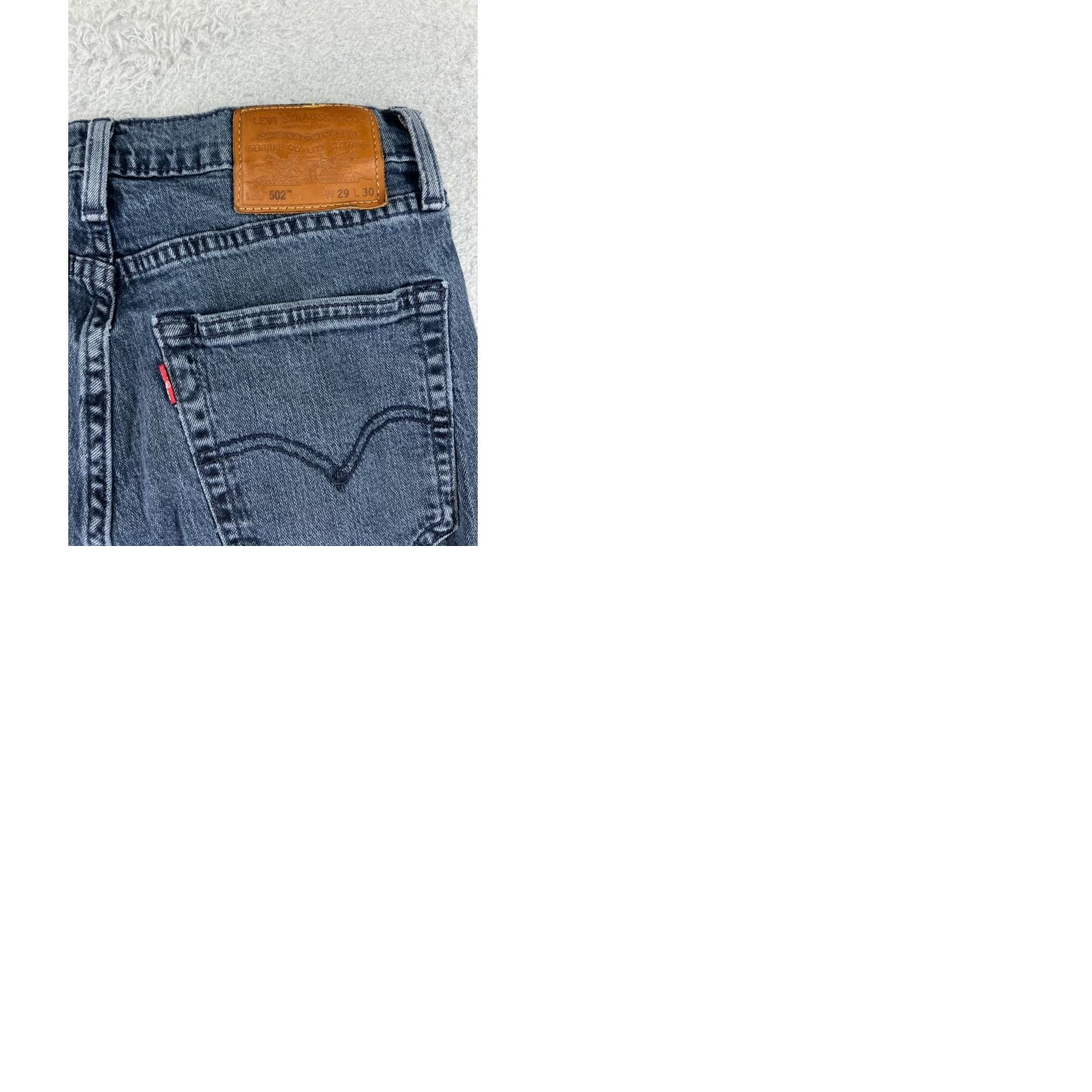Levi's Levi's Jeans Men Slim 29 Blue Denim 502 Straight 5-Pocket Cotton Blend Regular Waist 28x28 Vintage No N/A Size US 29 - 11 Thumbnail