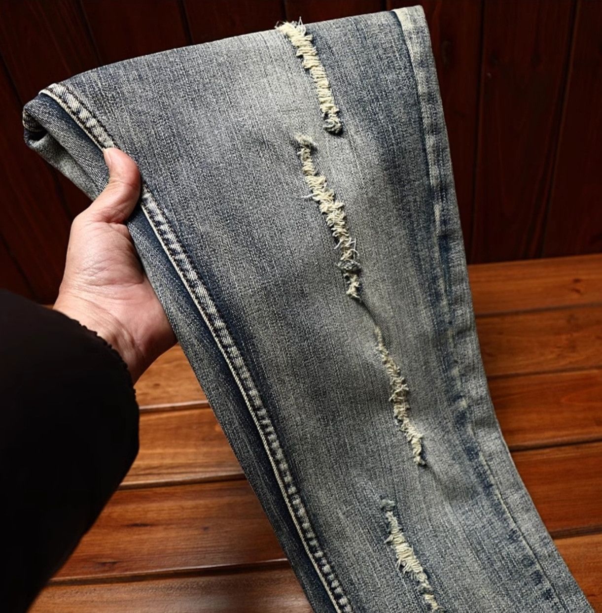 Designer × Japanese Brand Slim Fit Embroidery Jean Size US 37 - 4 Thumbnail