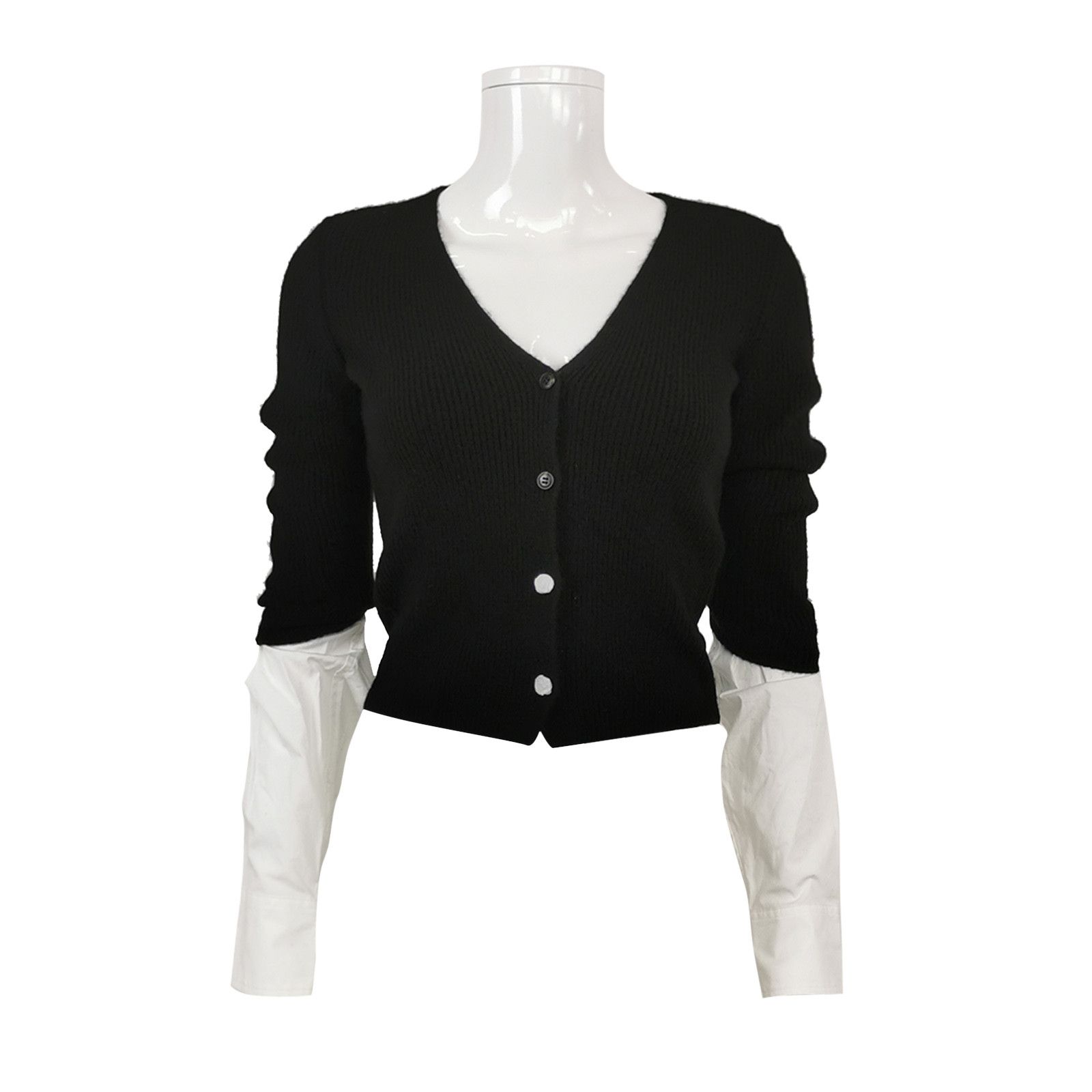 Alexander Wang Alexander Wang Mixed Media Cardigan Size XS Size XS / US 0-2 / IT 36-38 - 1 Thumbnail