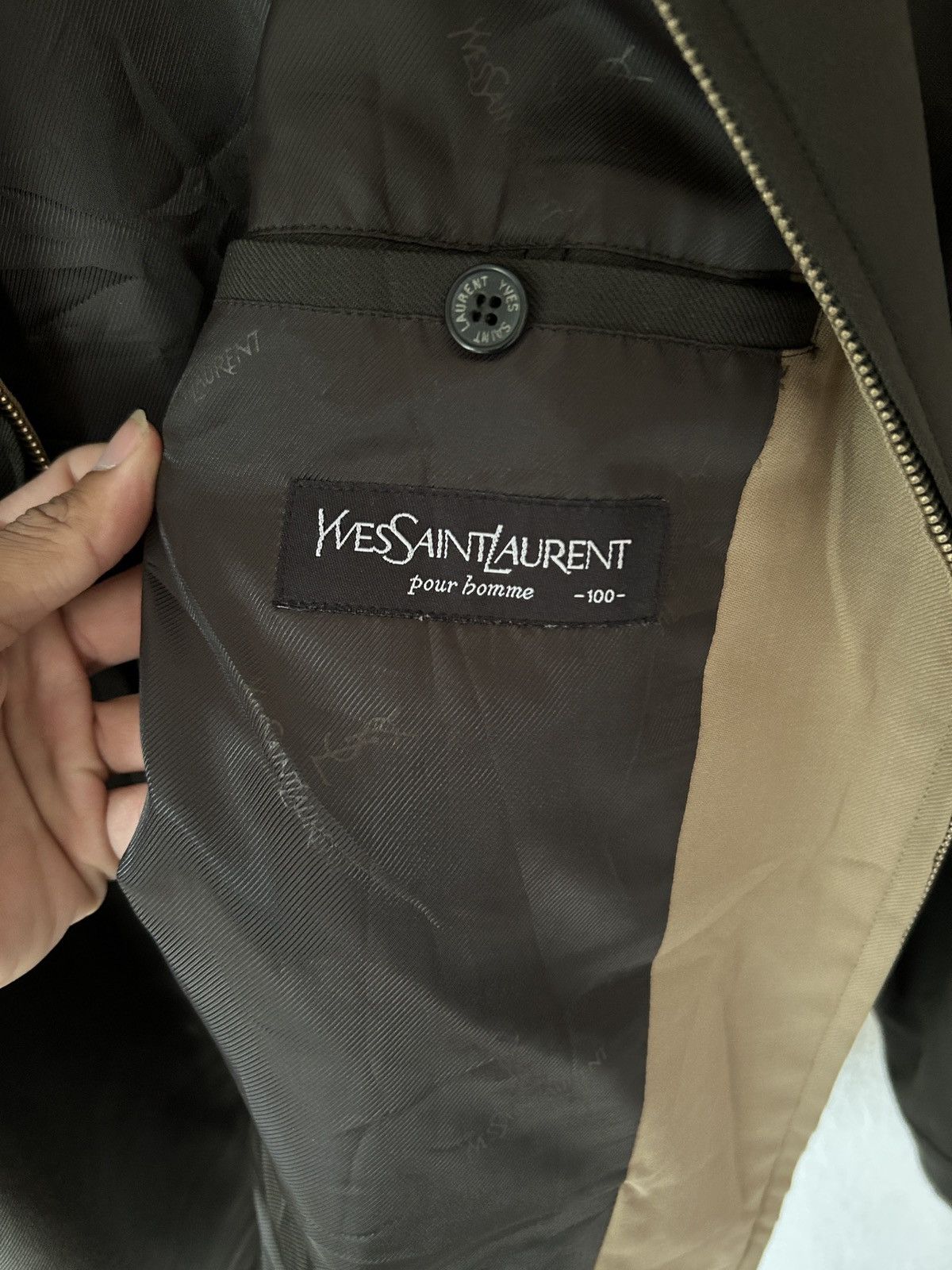 Yves Saint Laurent Dark Green Vintage Yves Saint Laurent Jacket Size US M / EU 48-50 / 2 - 7 Thumbnail