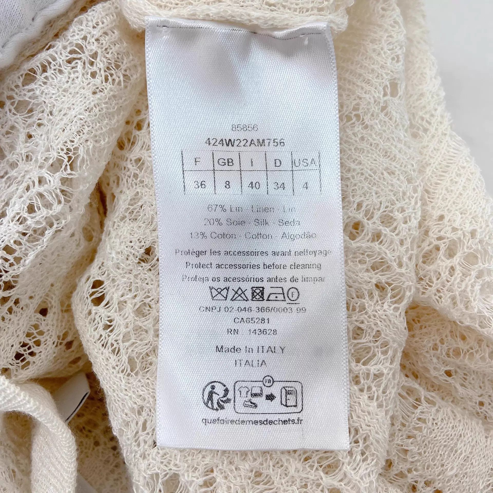 Dior Christian Dior Beige Knit Two-Piece F36 Size XS / US 0-2 / IT 36-38 - 8 Thumbnail