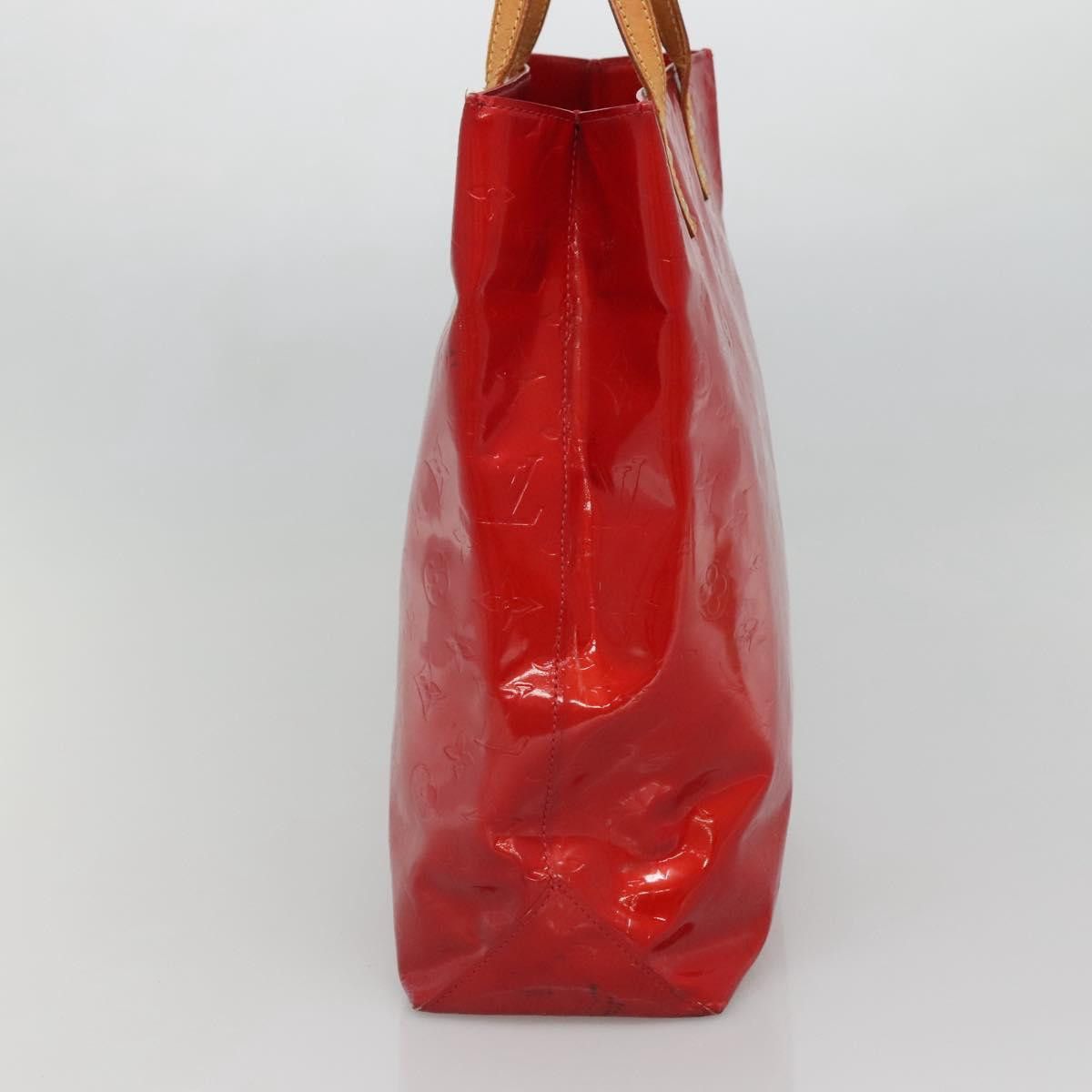 Louis Vuitton LOUIS VUITTON Monogram Vernis Reade MM Hand Bag Red Rouge Size ONE SIZE - 5 Thumbnail