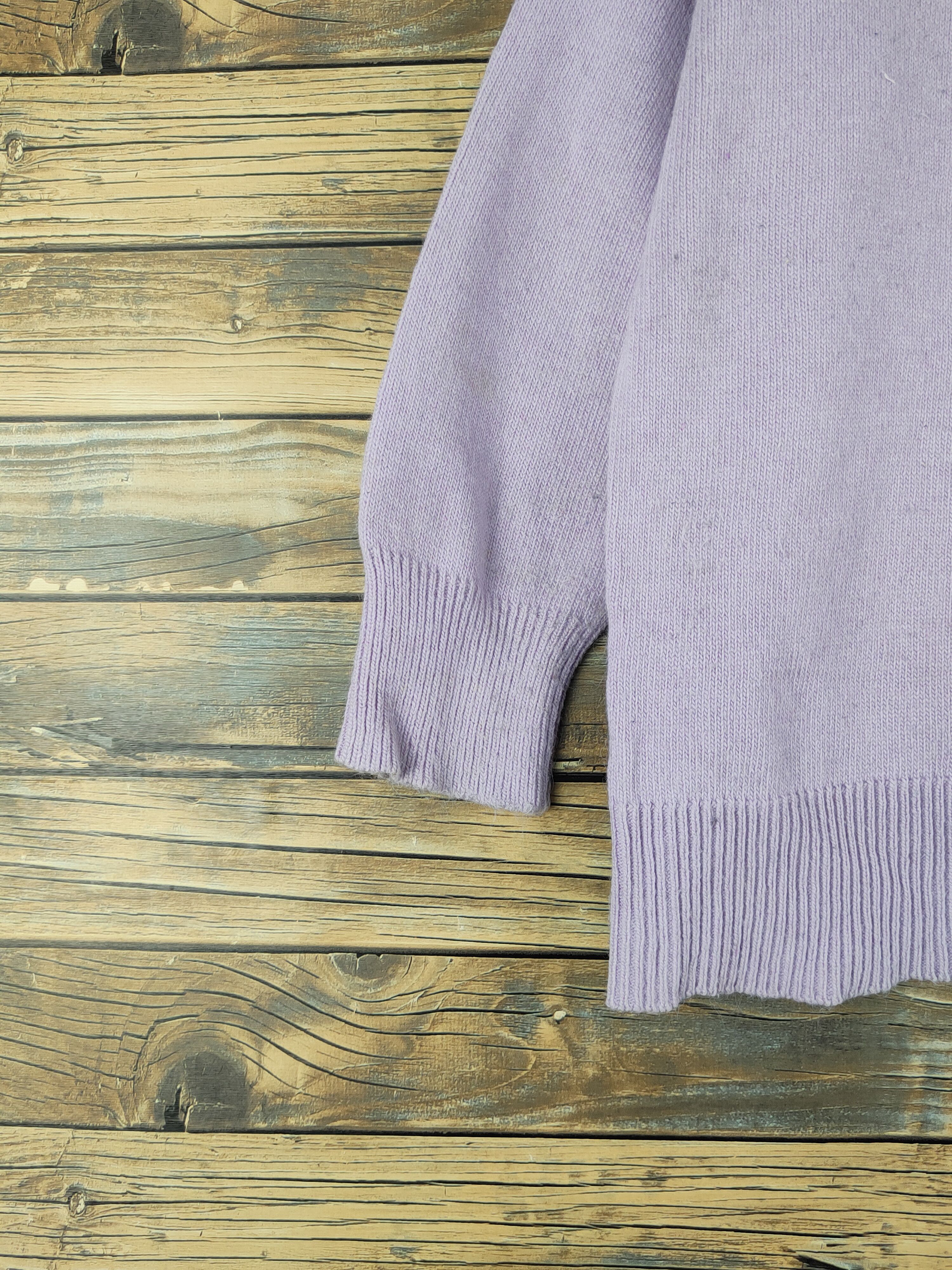 Homespun Knitwear The Virgnia Purple Knitwear Sweatshirts #W1181 Size M / US 6-8 / IT 42-44 - 4 Thumbnail