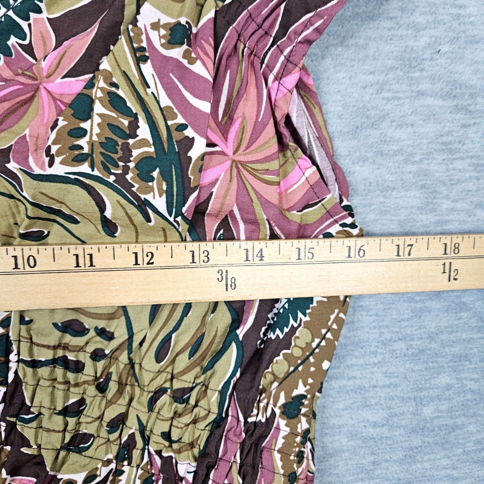 Madewell Madewell Women's Shirt Cap Sleeve Button-Up Brushstroke Monstera Sz M New Multicolor 90s Style Womens Size M / US 6-8 / IT 42-44 - 5 Thumbnail