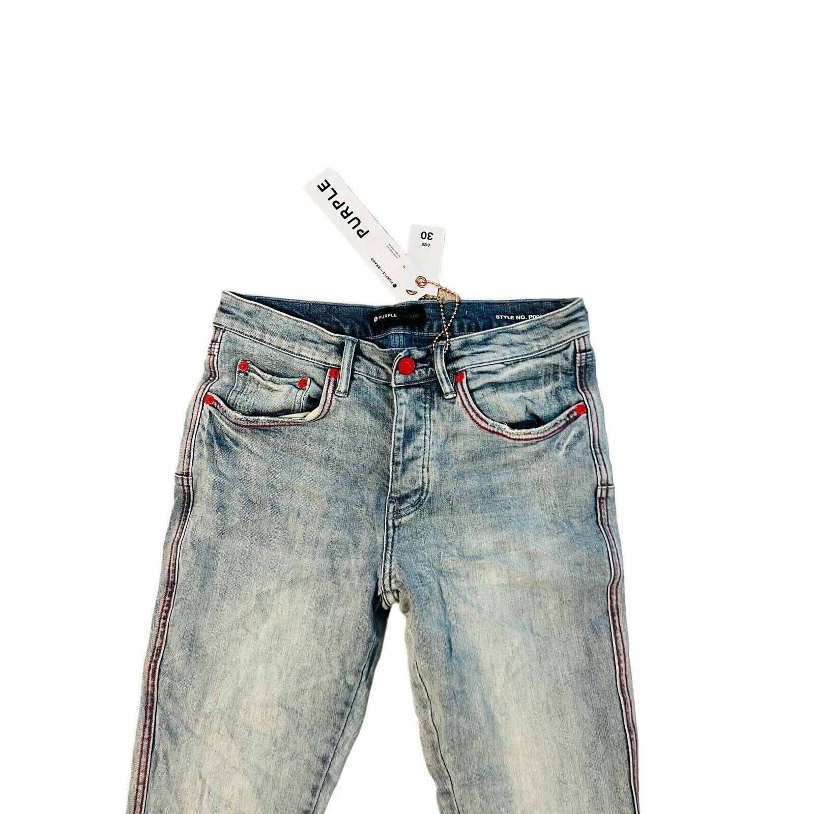 Purple Purple Brand Jeans Mens Slim Fit P001 Blue Size 30/30 Size US 30 / EU 46 - 2 Thumbnail