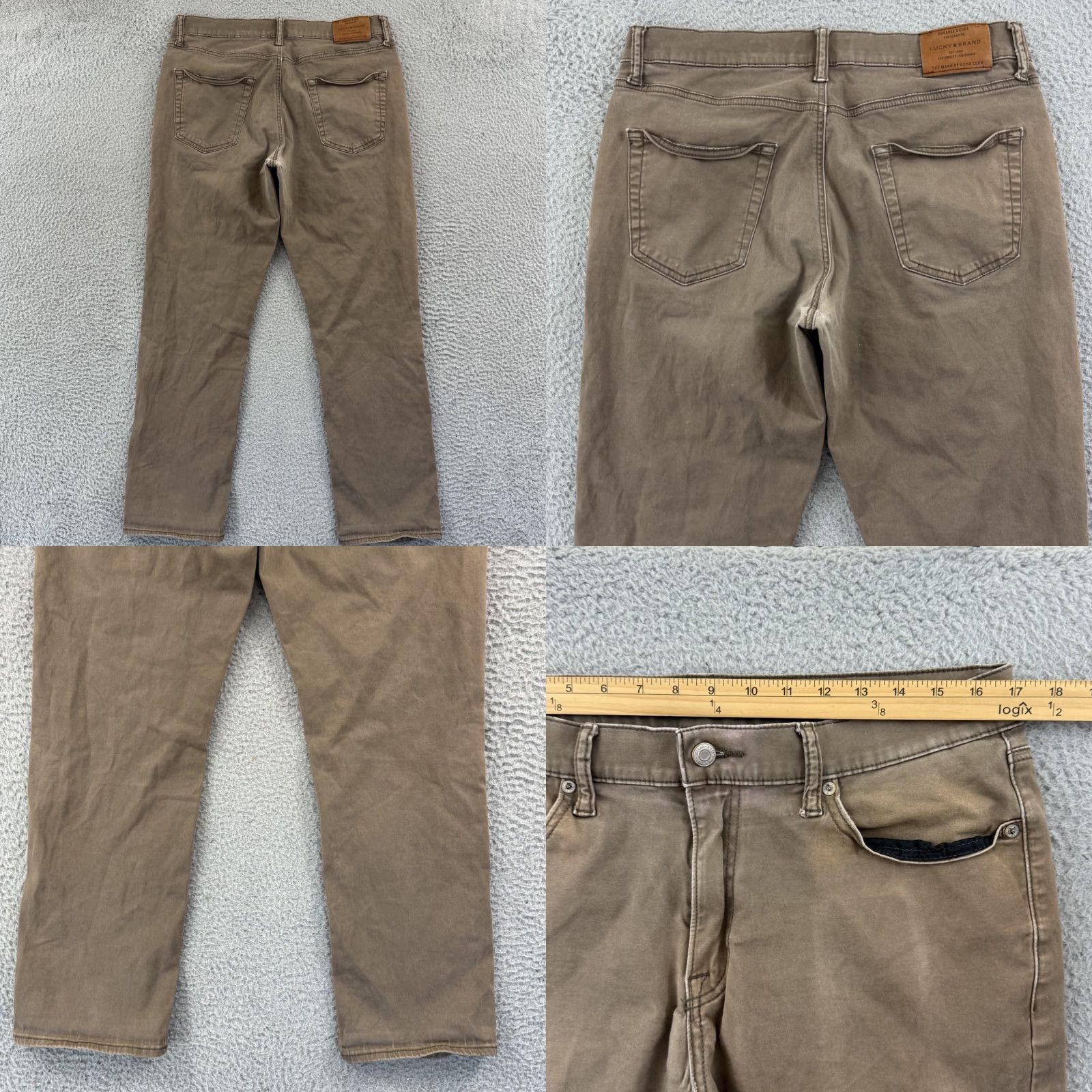 Lucky Brand Lucky Brand Pants Mens 34x30 Athletic Straight Khaki Chino 410 Preppy Zip Pocket 5 Size US 34 / EU 50 - 8 Thumbnail