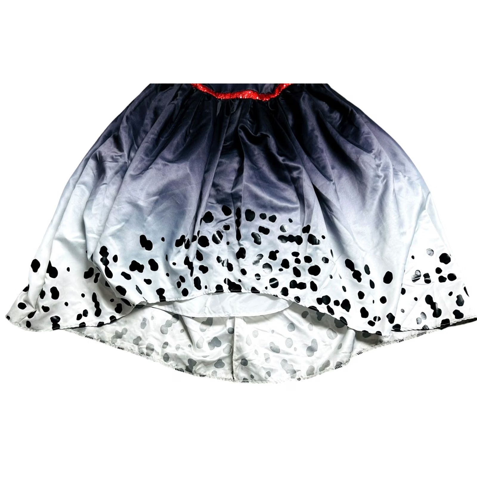 Disney VINTAGE Disney Cruella De Vil Girl's Faux Fur Dress Costume M Halloween Dress Black Girls Size ONE SIZE - 4 Thumbnail